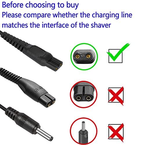 INVODA Shaver Power Cord for Philips-Norelco HQ8505 Norelco 7000 5000 3000 Series Shaver USB Charger Line 5V Replacement Charger Cord