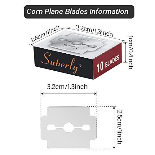 Mudder Mudder 120 Pieces Callus Shaver Replacement Blades Corn Plane Stainless Steel Blades Foot Care Tool for Removing Callus