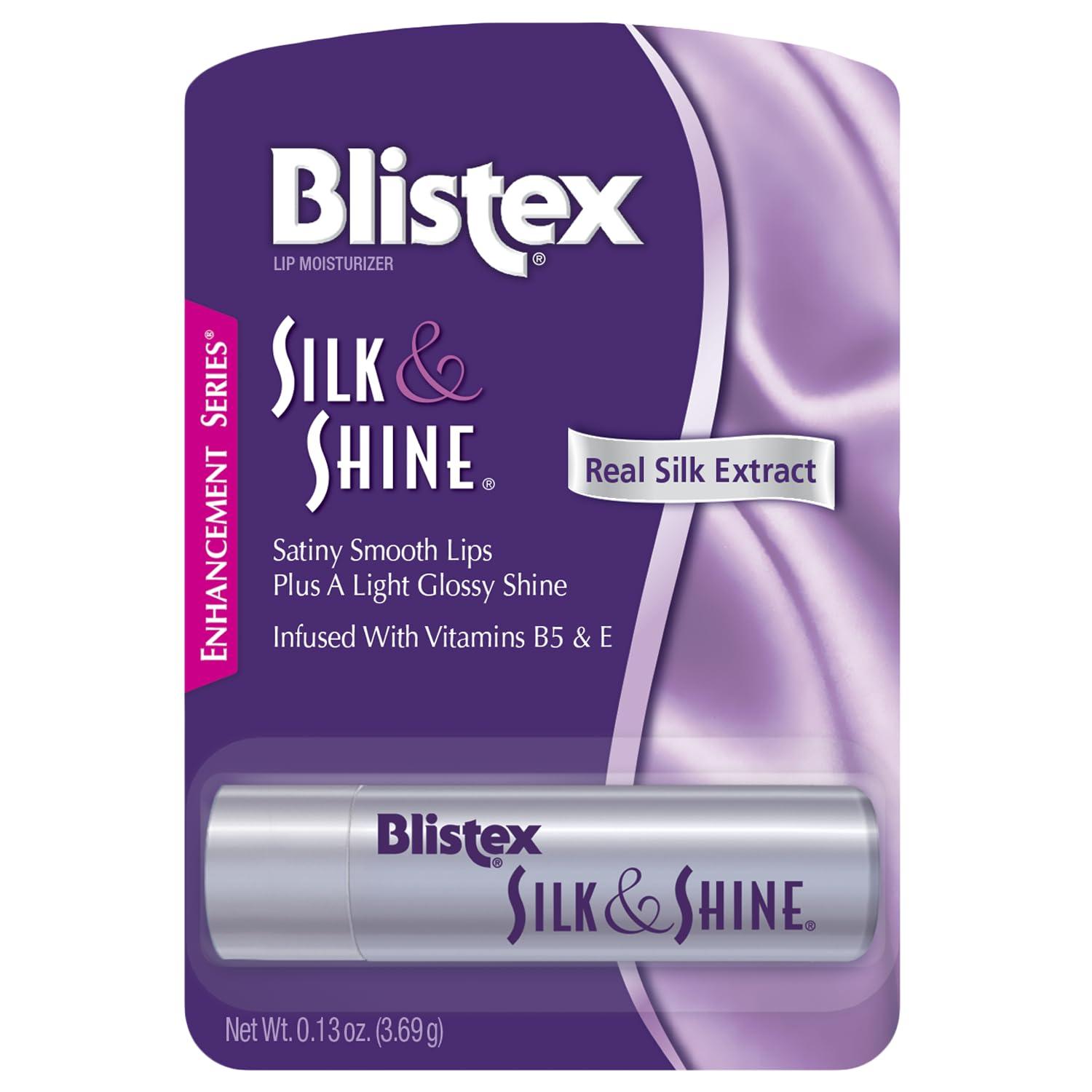 Blistex Blistex Silk & Shine Lip Balm, 0.13 Ounce Tube, Pack of 6 – Vitamin B5 & E, Bulk Lip Balm, Super Smooth Lip Moisturizer, Sheer Gloss for Finished Appearance