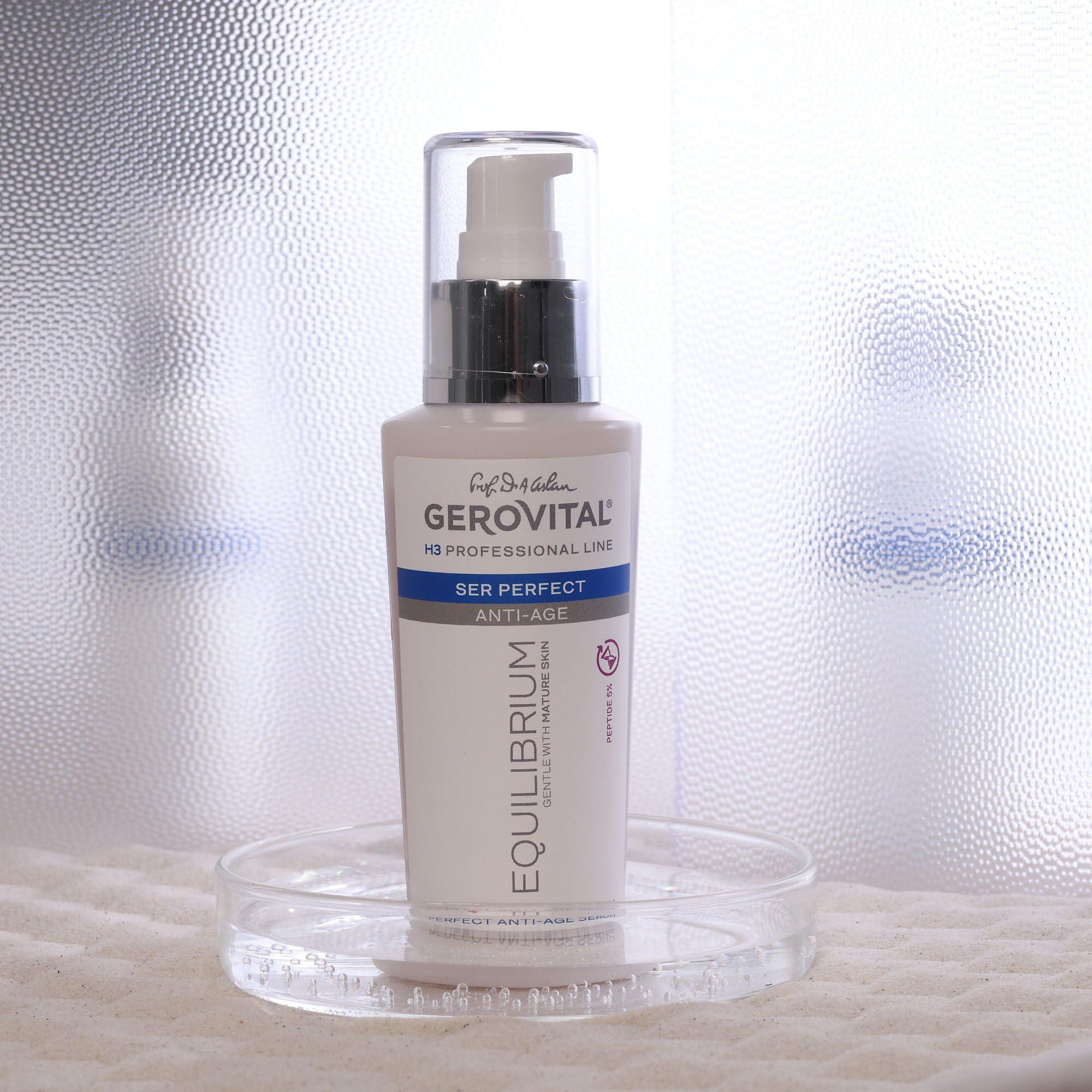 Gerovital Gerovital EQUILIBRIUM Perfect Anti-Aging Serum with Peptide 5% | Intensive Treatment for Mature, Dry and Wrinkled Skin | Professional Product, 100 ml