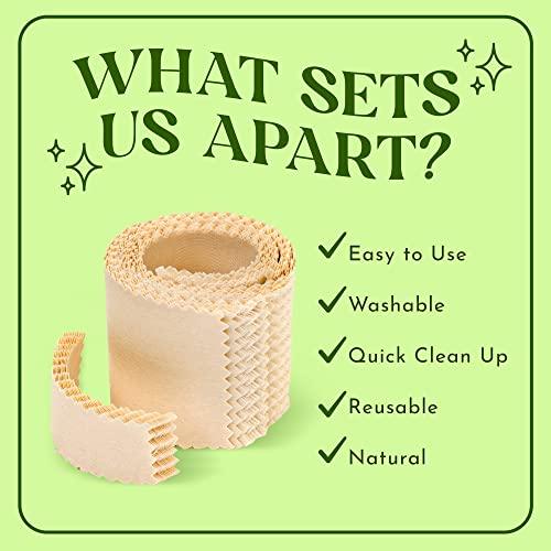 MOOM MOOM Hair Removal Wax Strips, 48 Count - Reusable & Washable Polycotton Strips for Maximum Hair Removal, Perfect for Bikini Zone, Leg, Eyebrows, Body & Face - Unisex Use