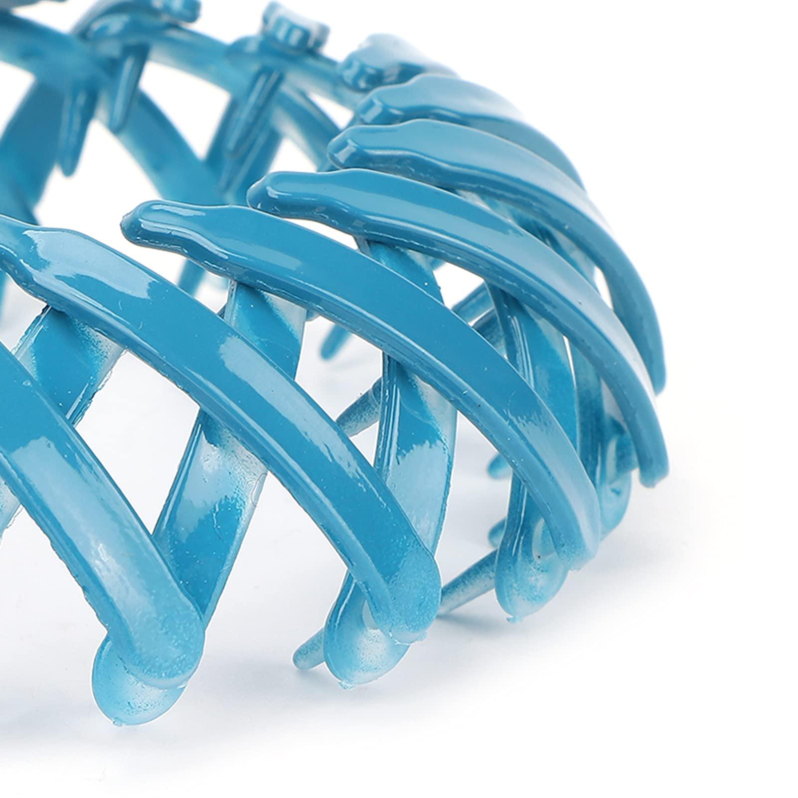 Pongnas Magic Hair Clip,Bird Shaped Hair Clips Expandable Bun Ponytail Holder Hair Claw Clamp Accessories (Blue)