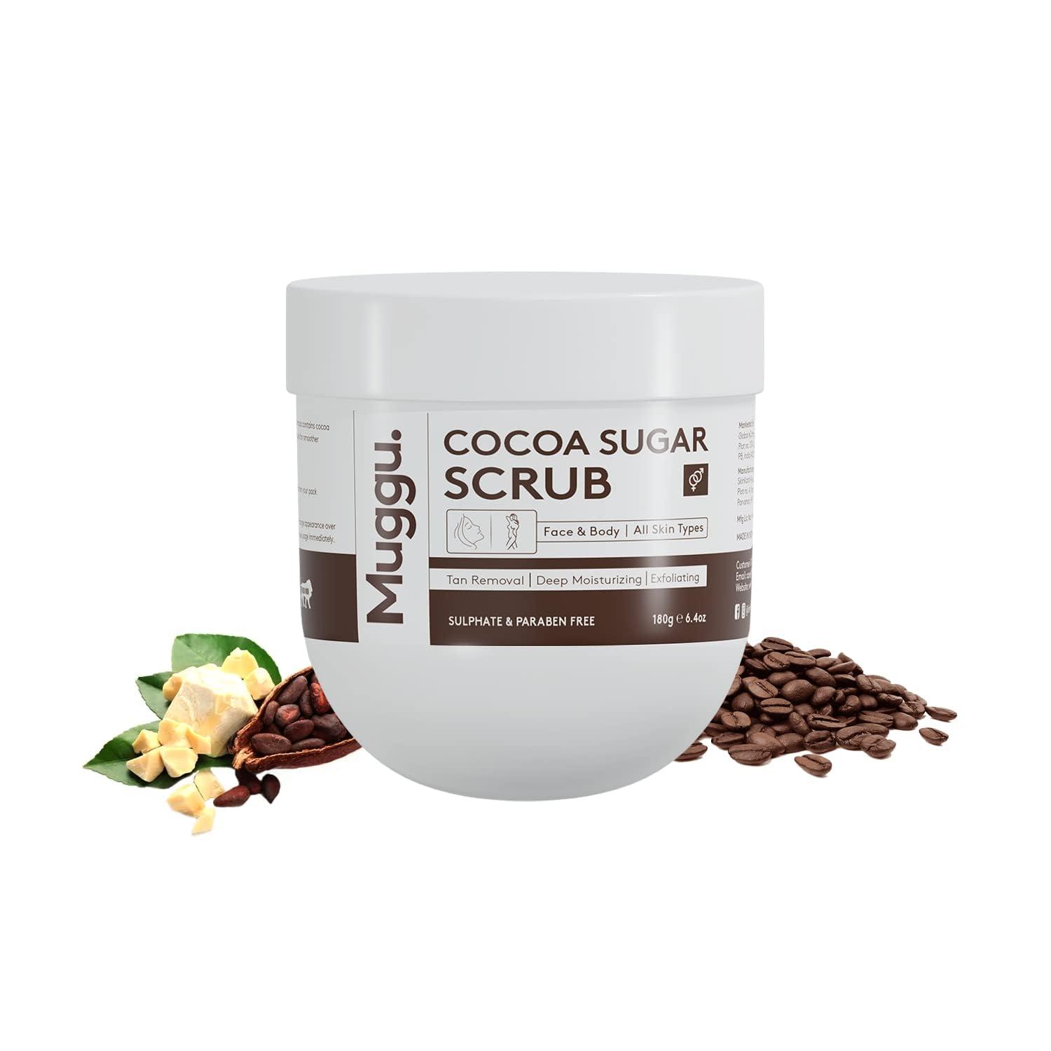 Generic Skincare Cocoa Sugar Exfoliating Body Scrub with Coffee and Cocoa Butter | D Tan Body Scrub for Men and Women | Coffee Body Scrub | De Tan Removal - 180gm