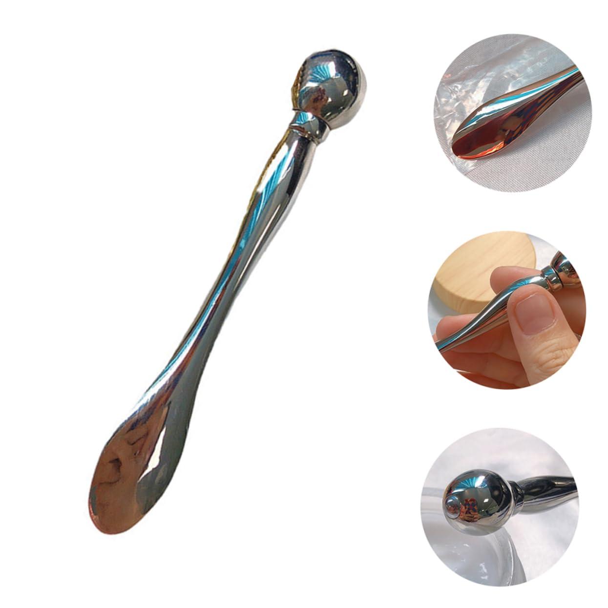 Angoily Angoily Eye Cream Applicator Wand Zinc Rotatable Eye Roller & Manual Mask Spoon for Eye Care and Facial Massage Color