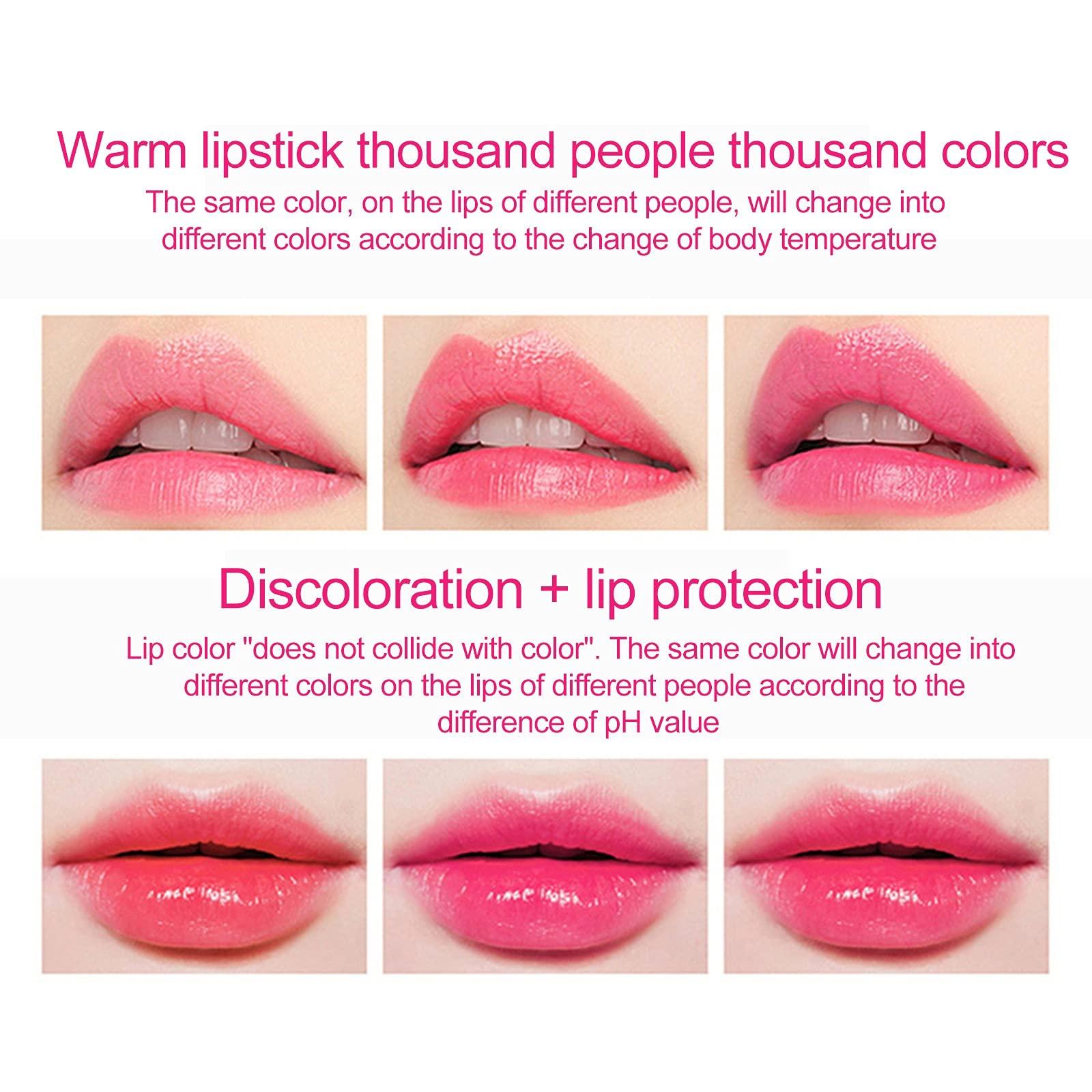 ZITIANY Clove And Hallow Lip Gloss Aloe Magic Lips Gloss Nutritious Change Long Color Balm Lasting Lip Lip Temperature Moisturizer Lipstick (Green) Watermelon Lip Balm