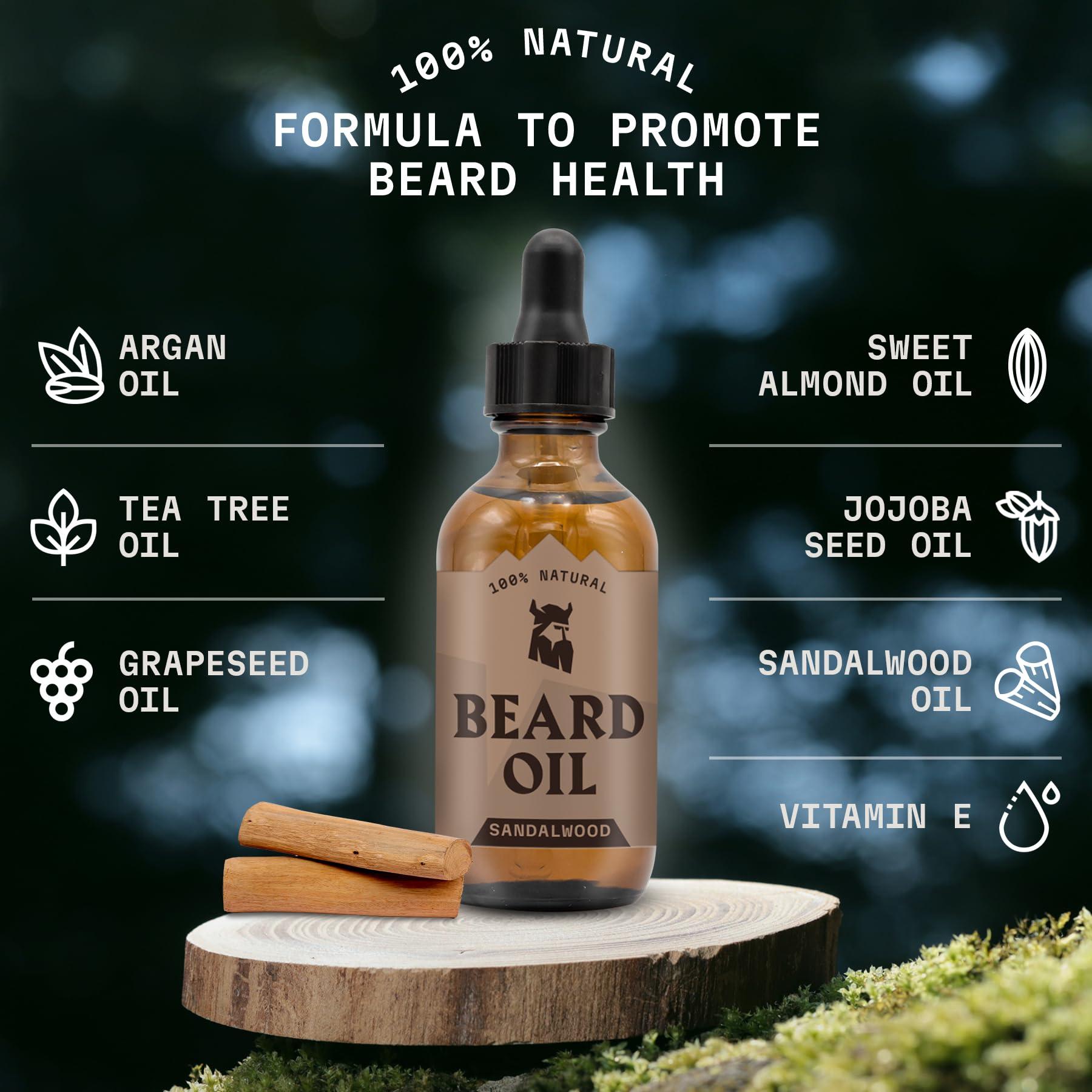 Striking Viking Striking Viking Beard Oil Sandalwood (2oz) & Beard Wash Sandalwood (17oz)