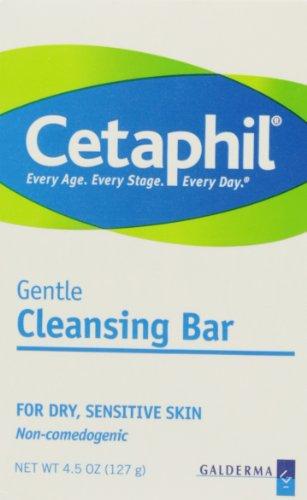 Cetaphil CETAPHIL Gentle Cleansing Bar, 4.5 oz Bar (Pack of 6), Nourishing Cleansing Bar For Dry, Sensitive Skin, Non-Comedogenic, Dermatologist Recommended Sensitive Skincare Brand