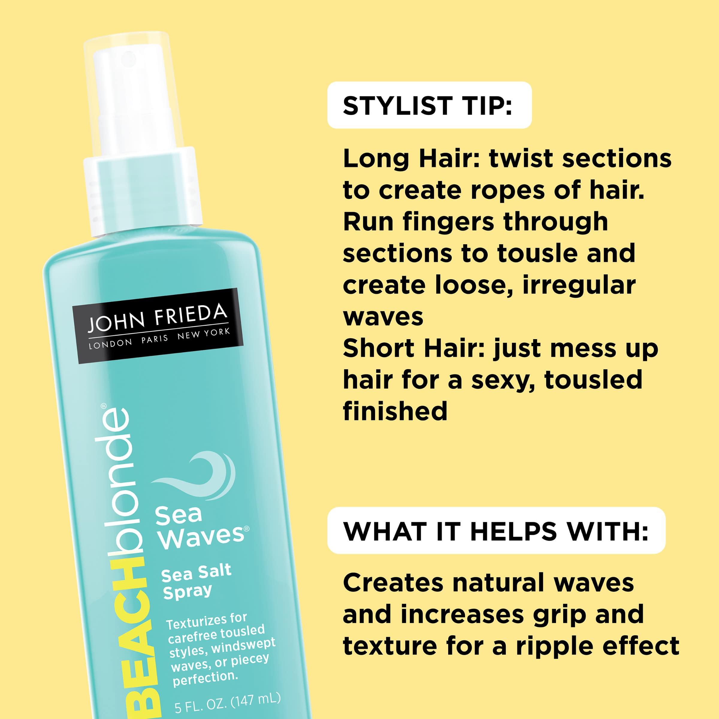 John Frieda John Frieda Beach Blonde Sea Waves Texturizing Spray with Natural Salt for Tousled, Wavy Volume - 5 Ounce