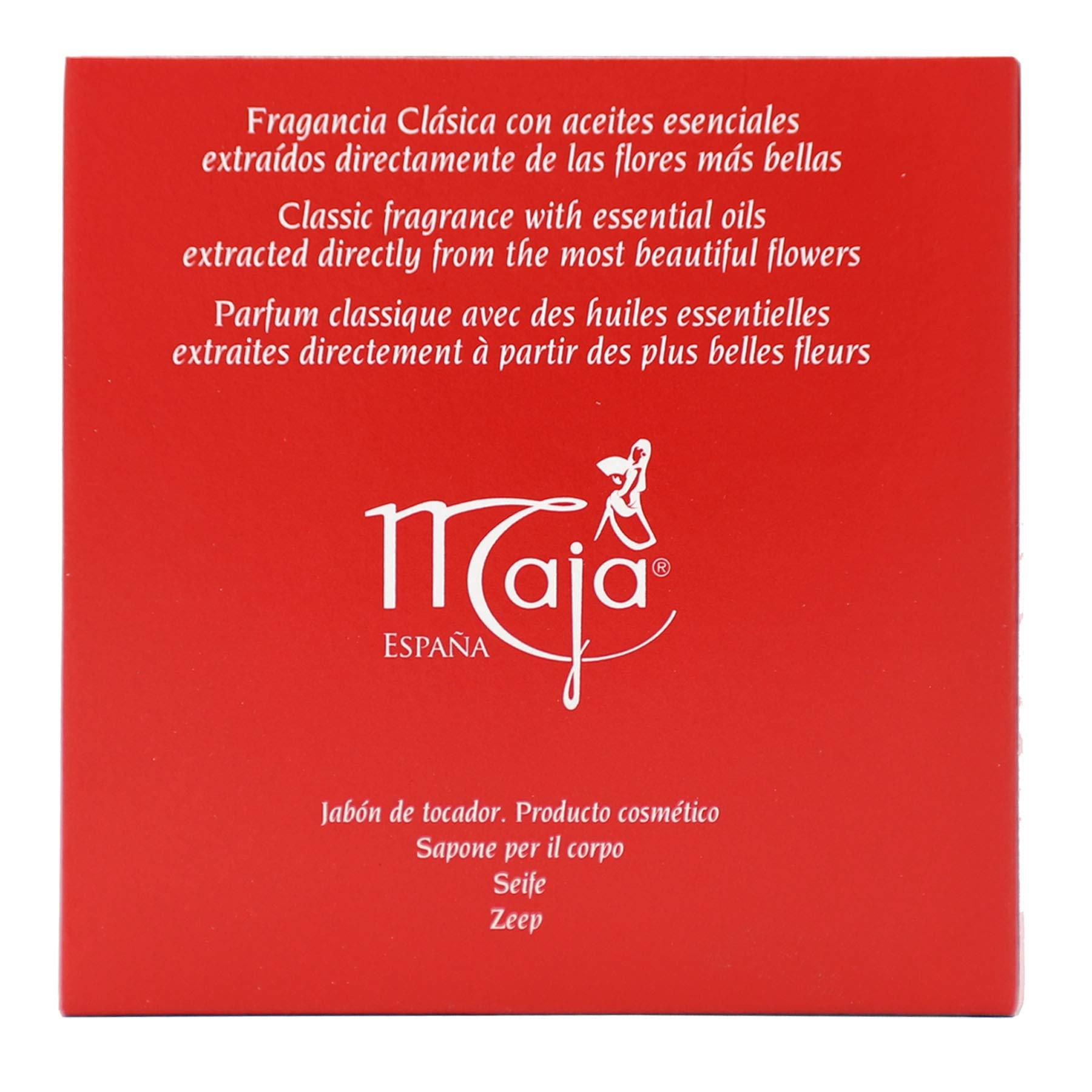 Maja Maja, Classic Soap Perfumed Soap Round and Luxurious Round Soap to Clean and Moisturize your skin Leaves Skin Beautifully Scented and Soft 3Pack of 3.5 Oz Bar Soaps, Rose, 3 Count, (Pack of 3)