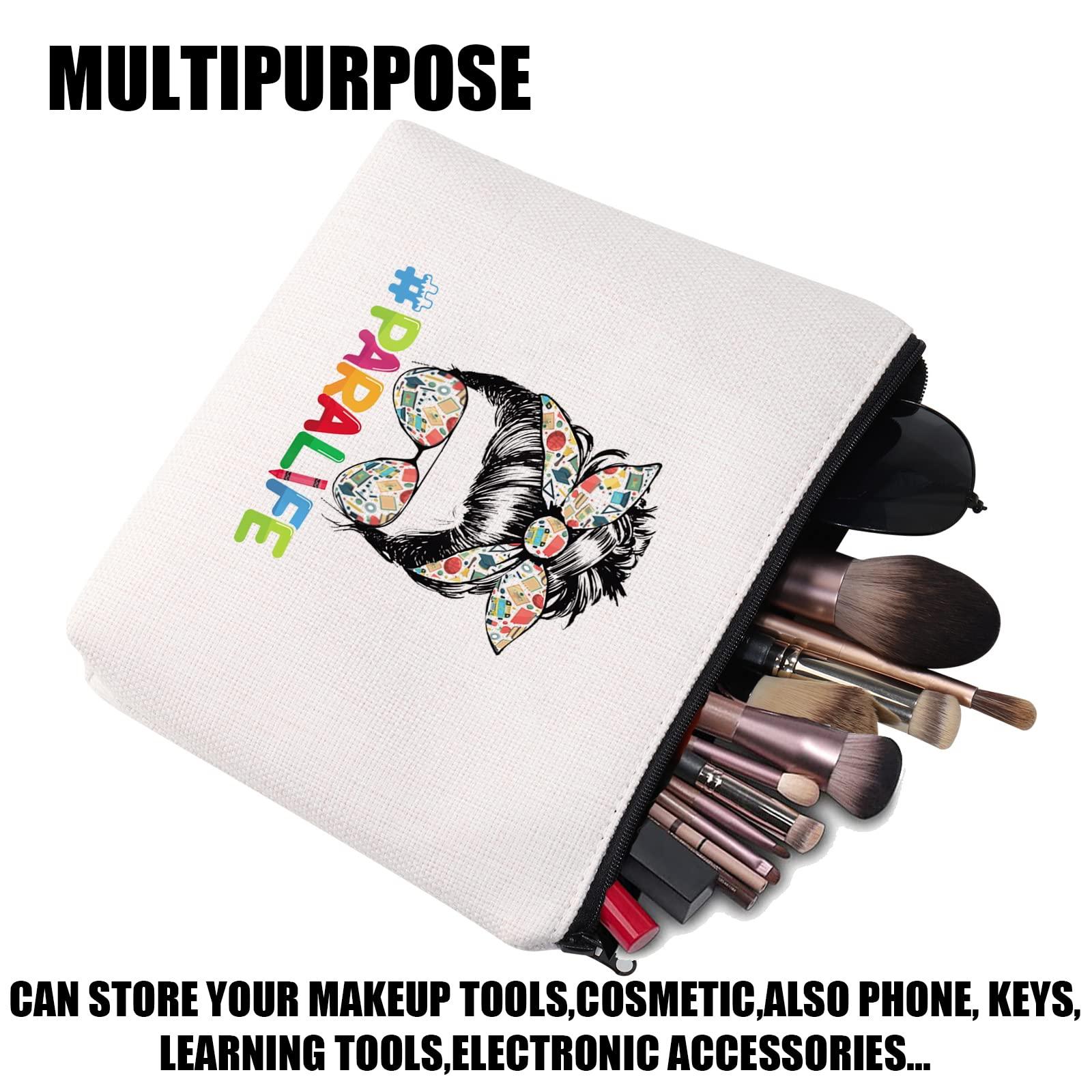 JYTAPP JYTAPP Teacher Para Life Makeup Bag Paraprofessional Gift Para Teacher Cosmetic Bag Paraeducator Gifts Teacher Assistant Survival Kit Bag