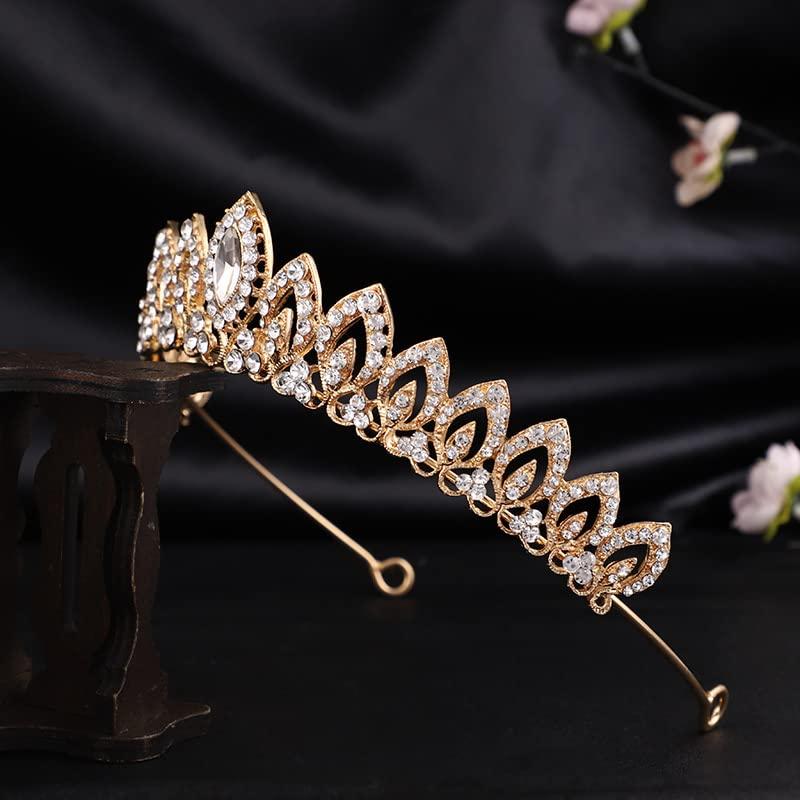WERTKN WERTKN Crystal Wedding Crown Rhinestone Metal Tiaras Headbands Princess Bridal CrownWedding Dress Head Ornaments Small Diadem Hair Jewelry Bride Headpieces