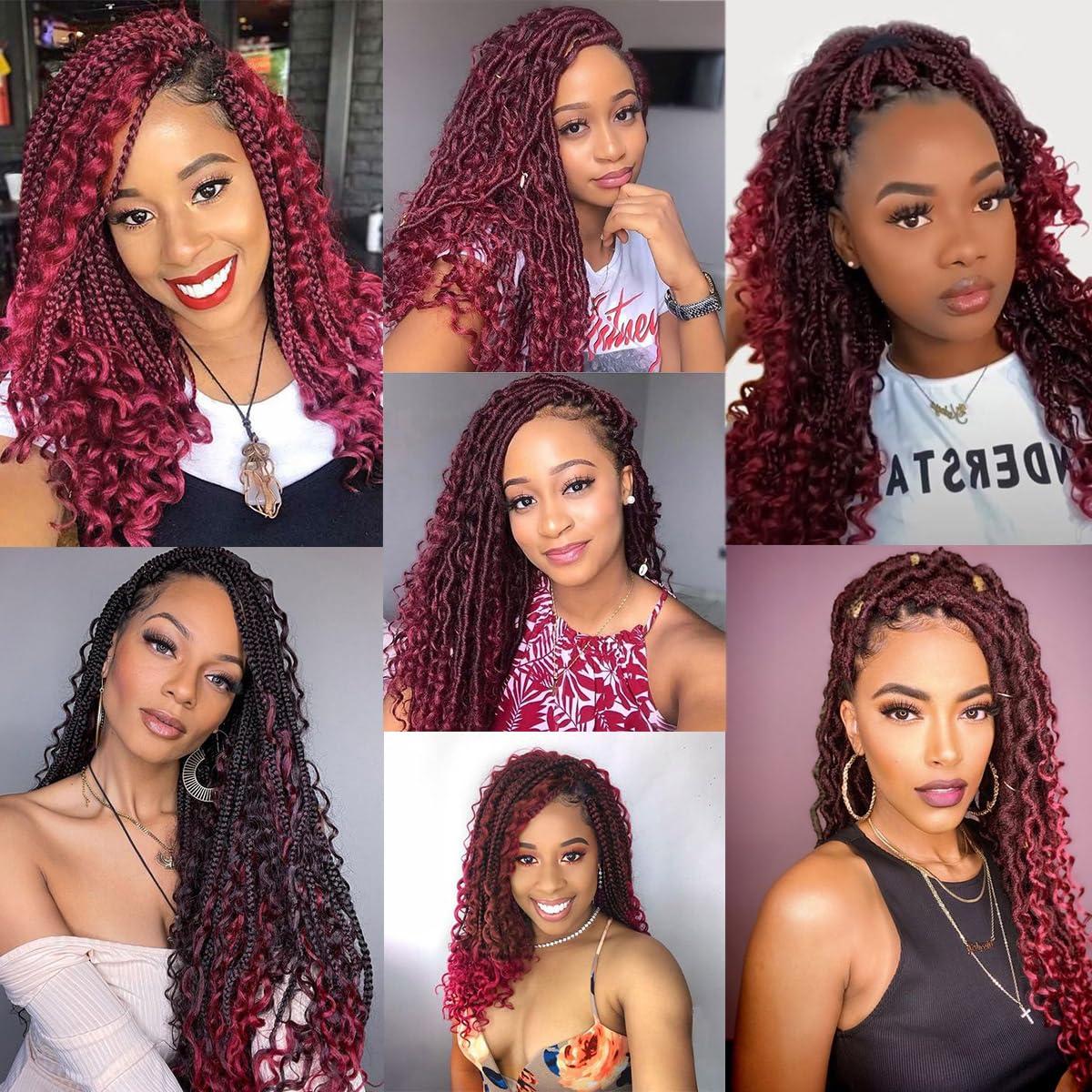 COOKOO COOKOO 10 Inch Body Wave Braiding Hair 9 Packs Ombre Pre-Feathered Premium Bouncy Braids Hair French Curl Wavy Crochet Braids Ocean Deap Twist Synthetic Hair Extensions(TBUG#)