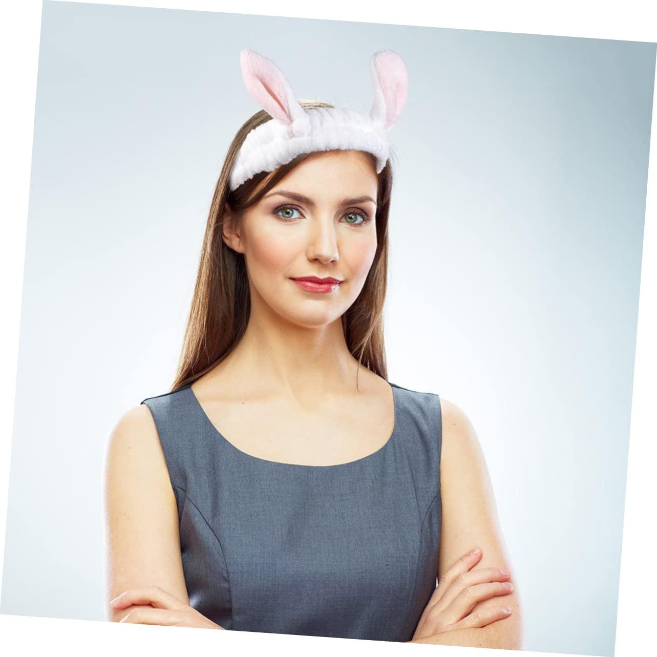 Ipetboom Ipetboom 2pcs Plush Headbands Spa Headband Para Frog Mask Masks Sponge Headband Cooling Headband Bunny Ear Headband Toner for Skincare Hat Cosmetic Cute Hair Ribbon Bunny Ear Hair Band
