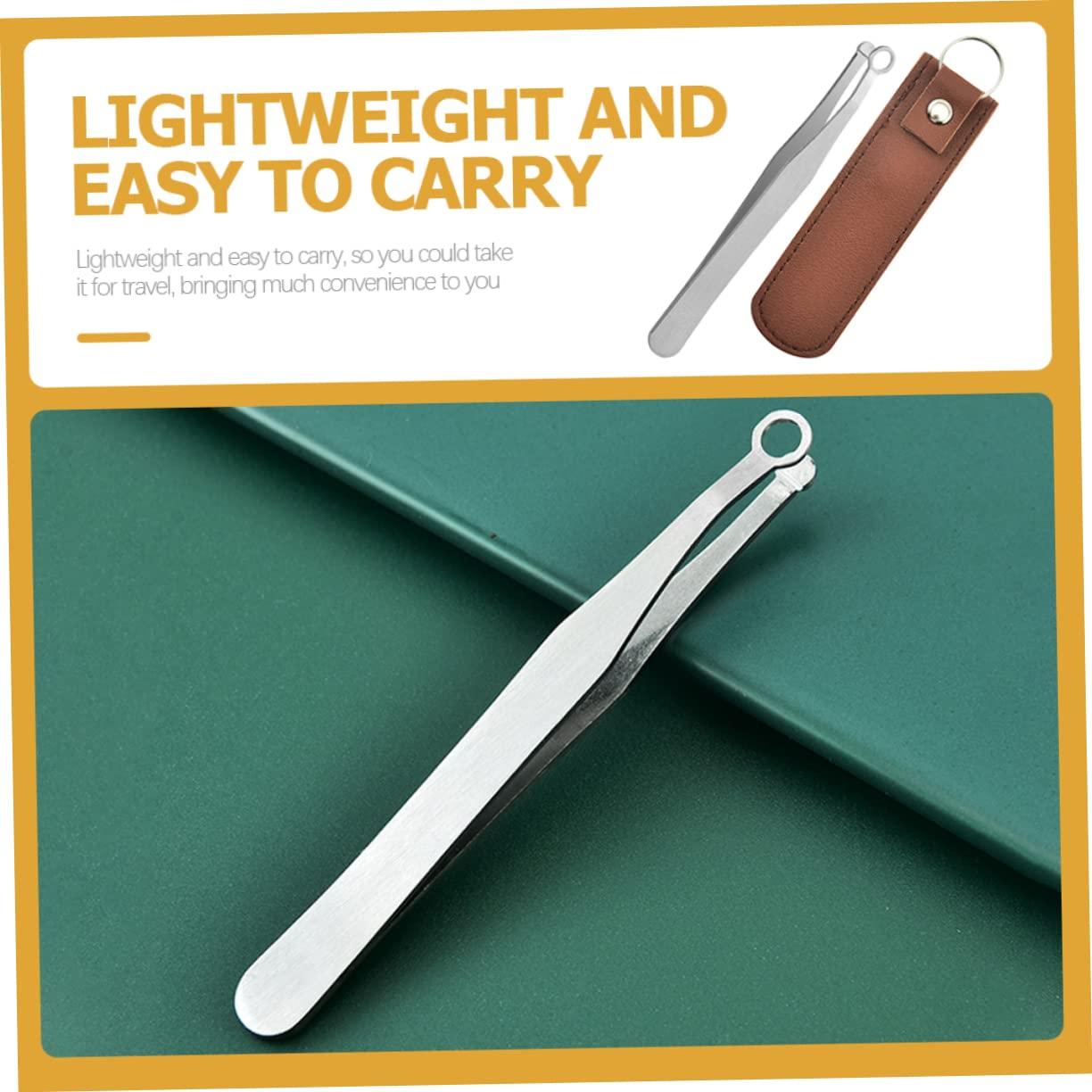 Ipetboom Ipetboom 4 Sets Round Nose Hair Clip Man Men Tweezers Remover Ear Hair Removal Tool Nasal Trimmer Tool Electric Eyebrow Razor Nasal Hair Ingrown Hair Nose Hair Tool Stainless Steel Brown