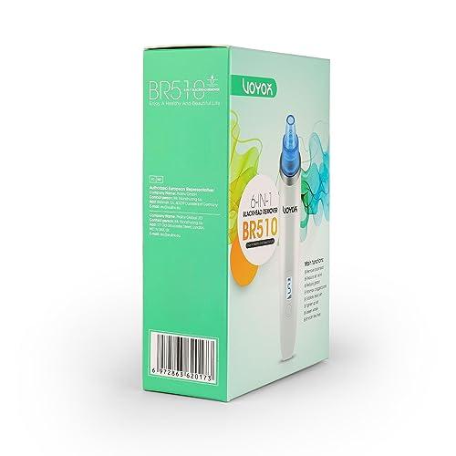 VOYOR VOYOR Blackhead Remover Pore Vacuum - Electric Face Vacuum Pore Cleaner Acne White Heads Removal with Suction Heads (BR510)
