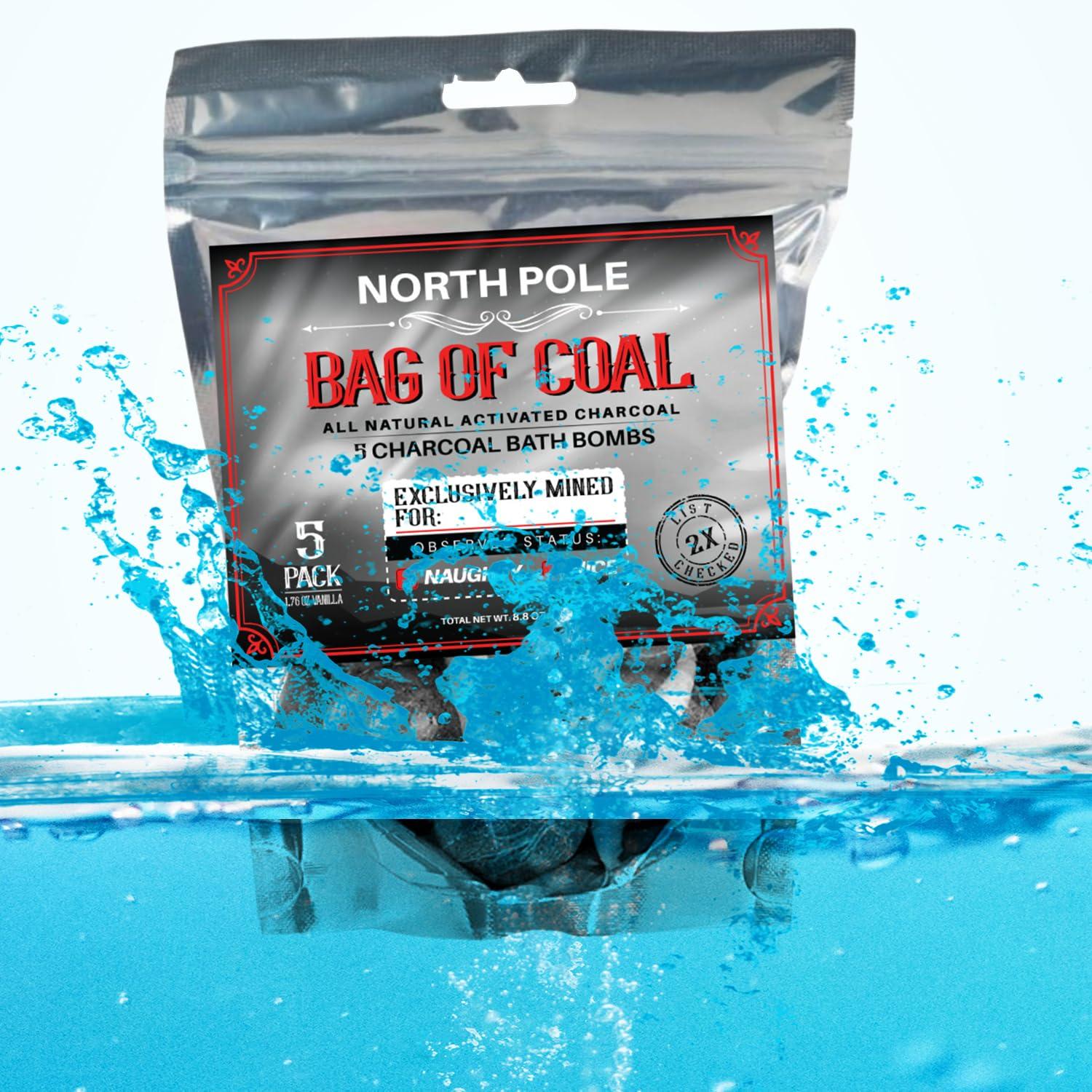 VITAMIN SEA Activated Charcoal Bath Bombs for Women - Natural Bath Bombs 5 PCs - Bath Bombs for Women Relaxing - Organic Bath Bombs for Sensitive Skin - Bath Bombs for Women Gift Set - Bath & Bathing Accessories