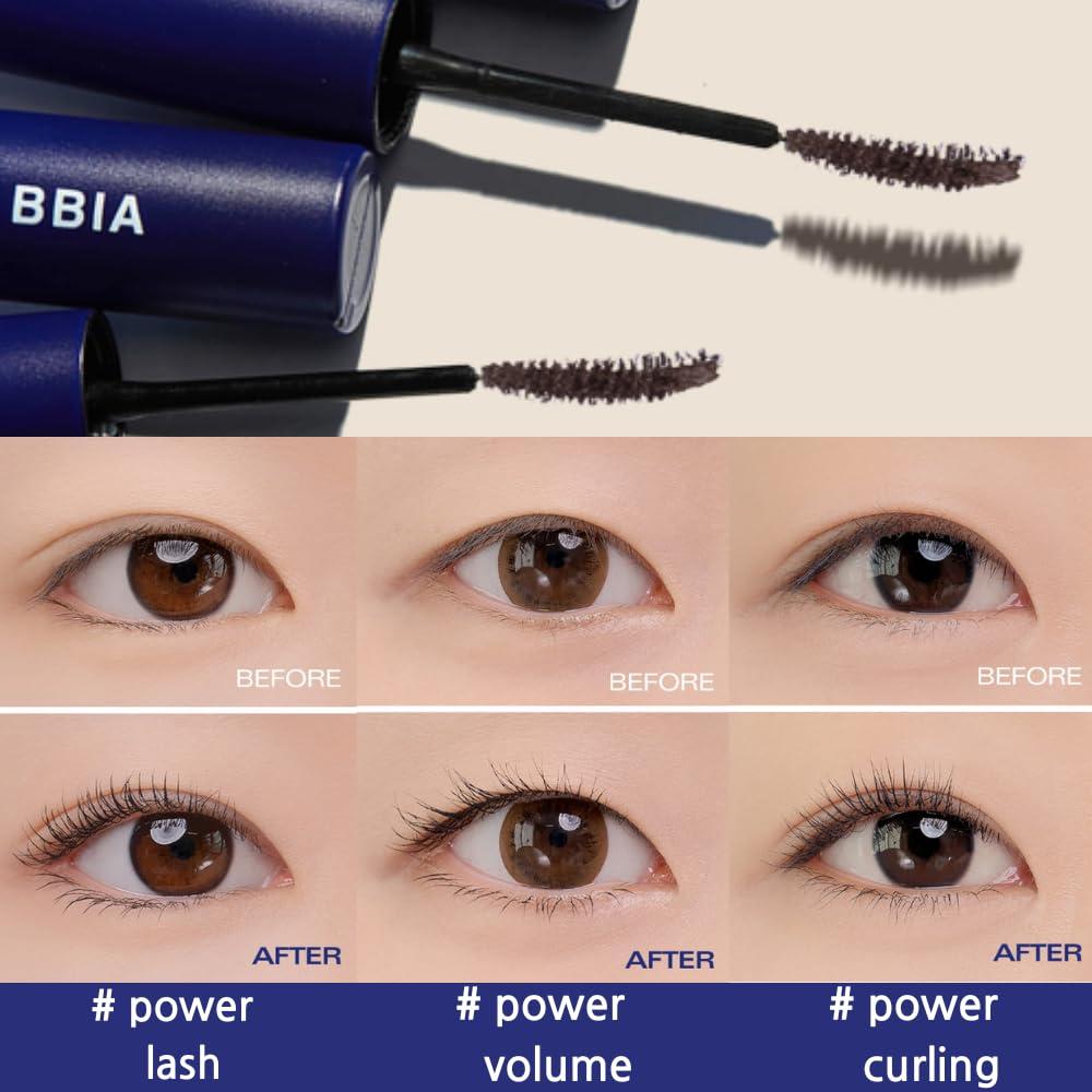 BBI@ BBIA BBIA Never Die Brush Eyeliner (02 MATTE BROWN) + Never Die Mascara (02 POWER BROWN) Bundle Set/Waterproof, No Smudging, Long-lasting, Korea Eye Makeup