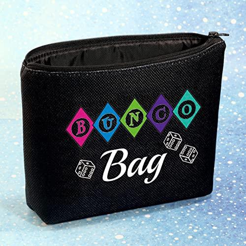 G2TUP G2TUP Bunco Game Night Funny Bunco Gifts for Women Accessory Pouch Bunco Bag Dice Game Gift Idea (bunco dice bag Black)