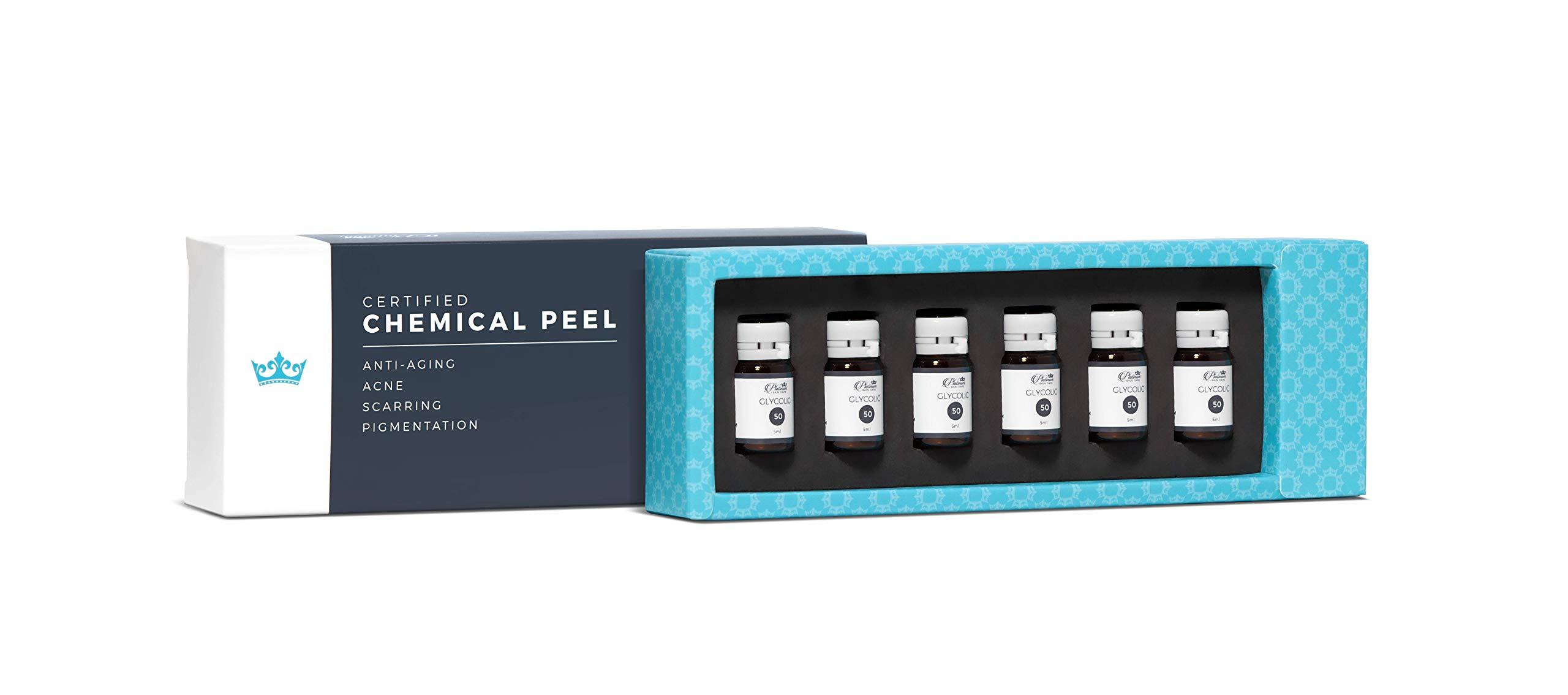 Platinum Skin Care Glycolic chemical peel 50% 1oz (30ml) 6 pc Boxed