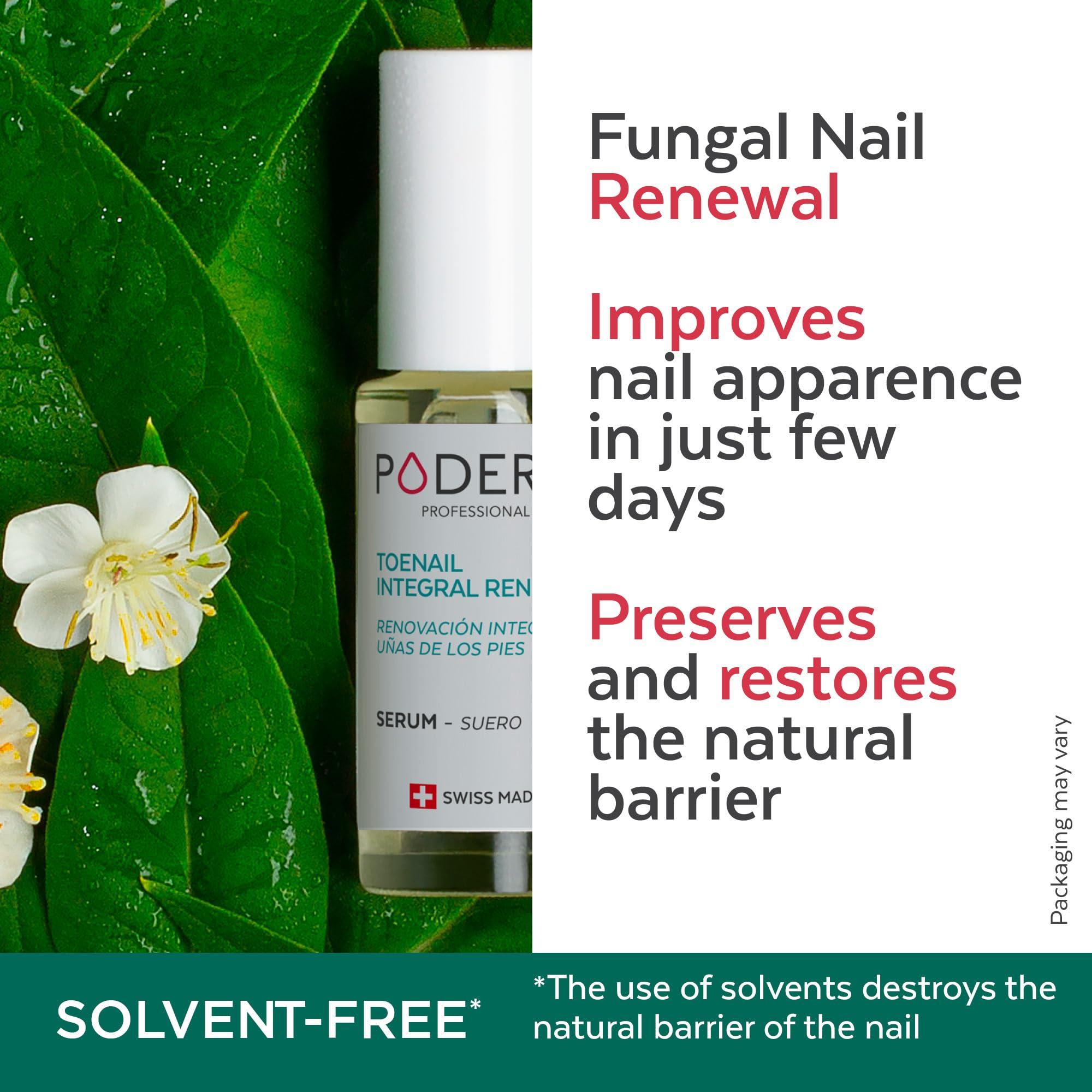 PODERM PODERM 2 in 1 TOENAIL INTEGRAL RENEWAL Restores Appearance of Discolored/Damaged Nails Toe and Fingernail Repair 100% Natural Ingredients and Vegan Quick & Easy Swiss Made