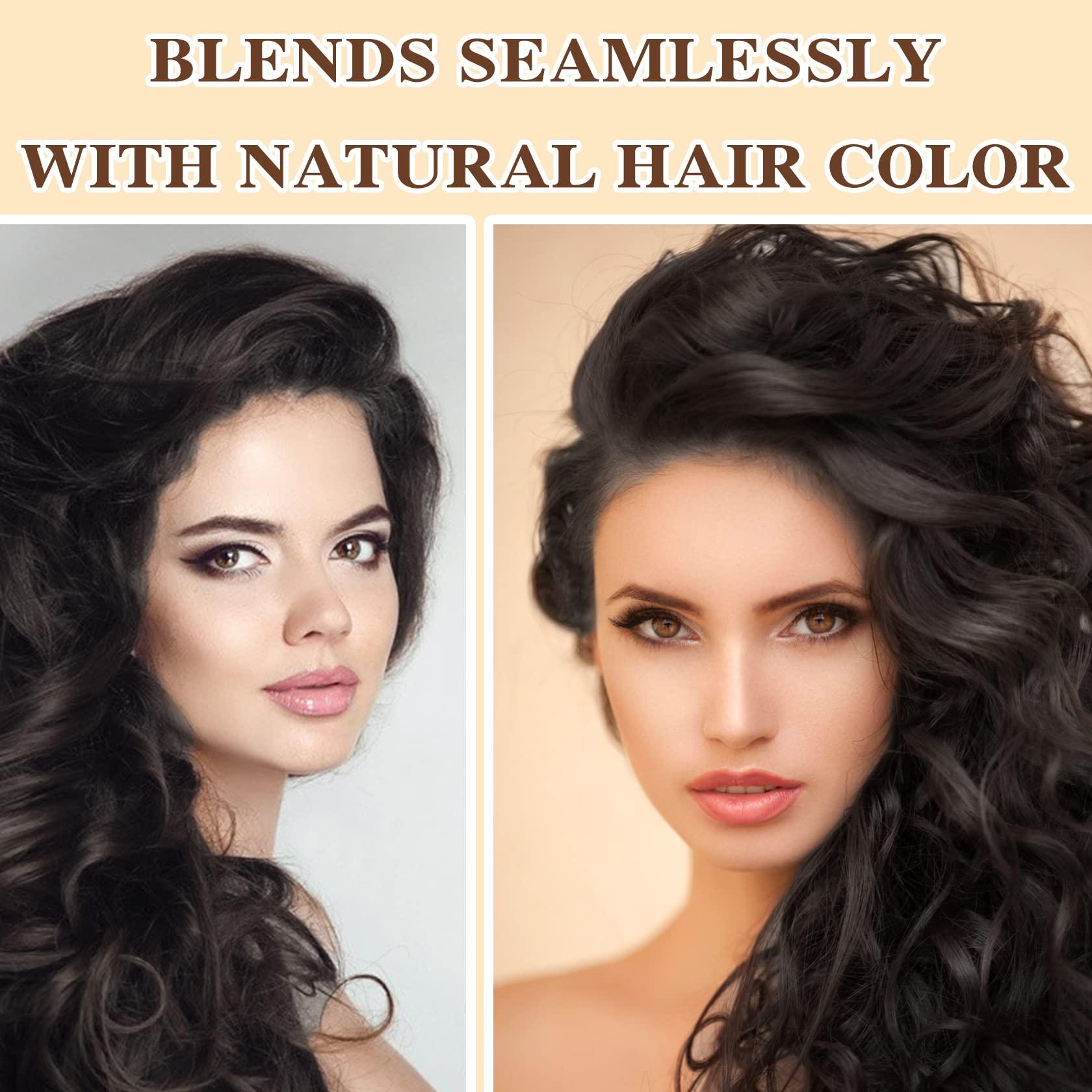 Fusang Hairline Powder Stick,Waterproof Hair Filler Powder for Women,Easy to Use,Pigmented Long Lasting Hair Shading Sponge Pen Root Hair Touch Cover Up Hair-line Shadow Makeup Powder(Black)