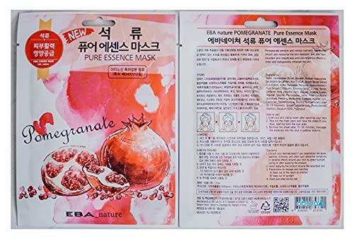 Eba nature Eba nature 100 pcs Pure Essence Facial Mask Sheet of (10 Types x 10 pcs), Korean Face Mask Sheets for Skincare, Cleansing, Moisturizing, relaxing, Elasticity
