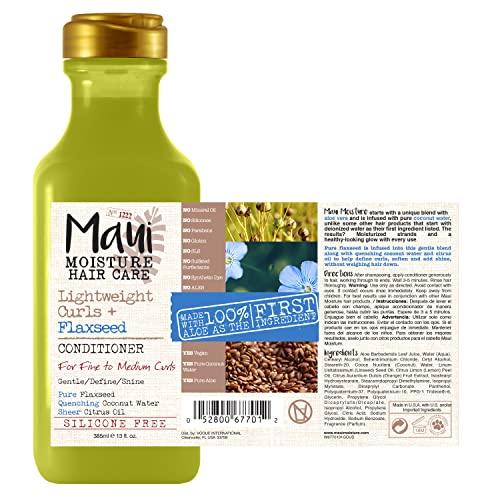Maui Moisture Maui Moisture Lightweight Curls + Flaxseed Conditioner, Conditioning, Paraben Free, Silicone Free, 13 Fl Oz