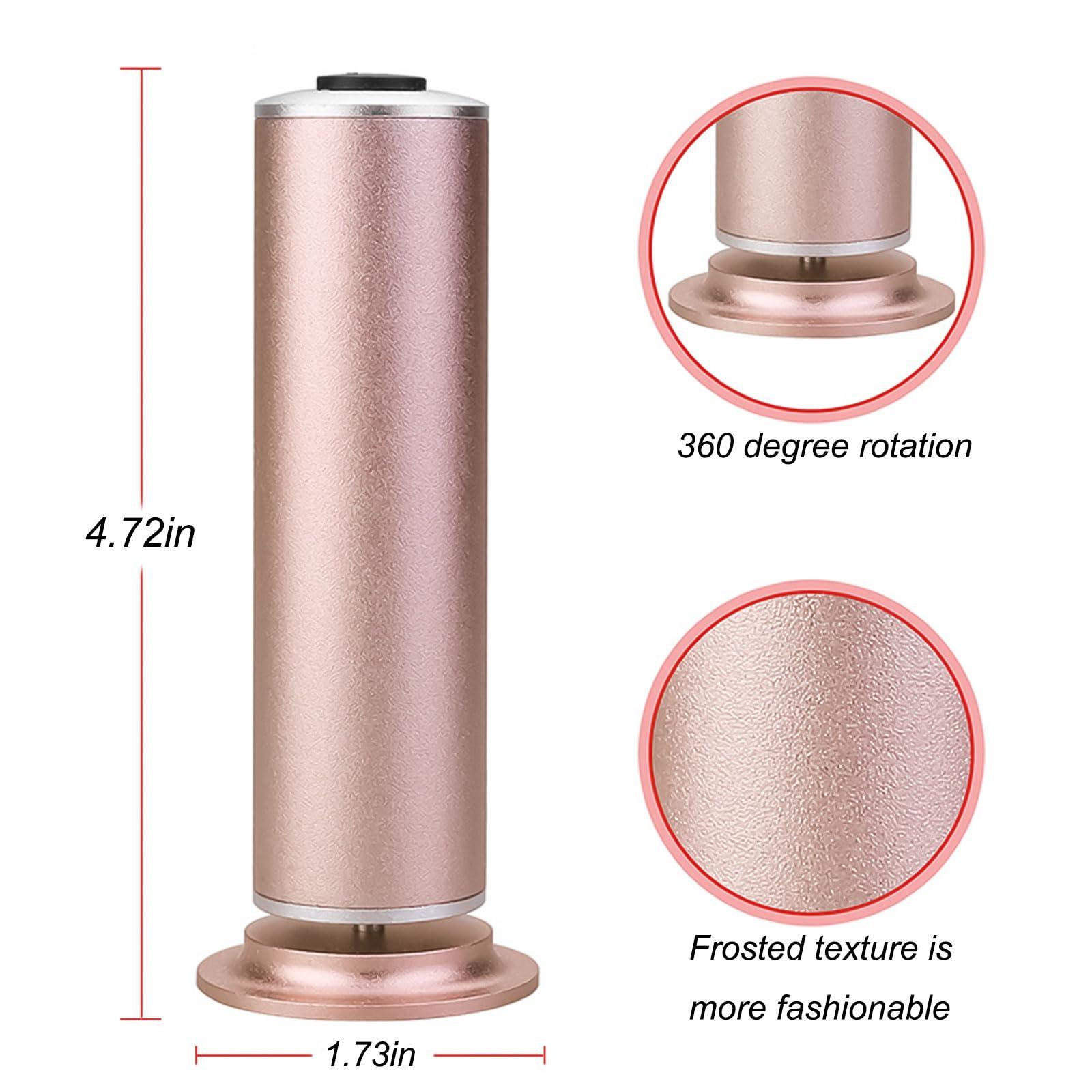 Generic Dermave Electric Foot Callus Remover, 360 Rotation Adjustable Speed Electric Foot File Pedicure Tool, Foot Electric Callus Remover with 60pcs Replacement Sandpaper Discs (Gold)