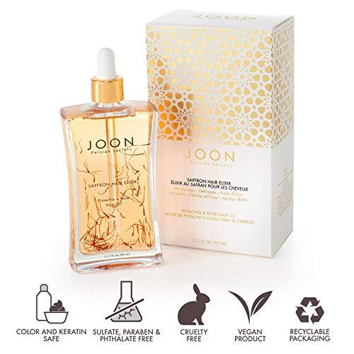 Joon Joon Saffron Hair Elixir Pistachio + Rose Hair Oil, 3.11 Fl. Oz.