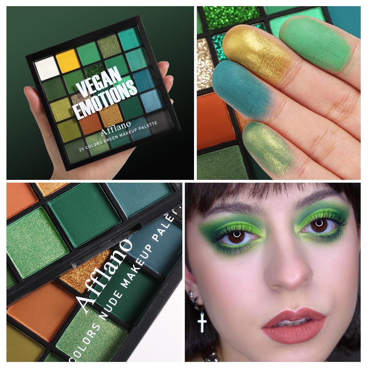 oygcee oygcee Green Eyeshadow Palette,Light Bright Emerald Dark Avocado Neon Green Eyeshadow Shades,25 Colors Matte Shimmer Glitter High Pigmented Eye Shadows Makeup Pallet, Waterproof Makeup Pallete