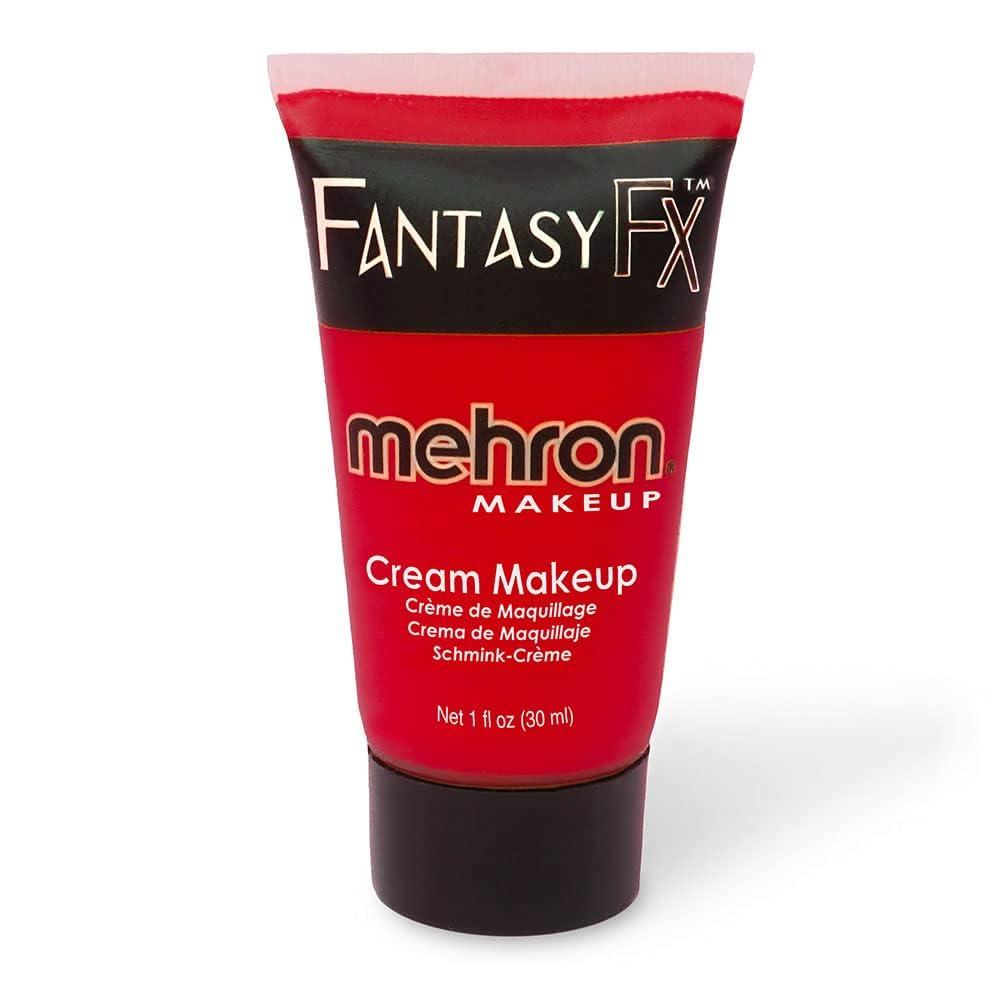 Mehron Mehron Makeup Fantasy FX Cream Makeup | Water Based | Halloween | Red Face & Body Paint For Adults 1 fl oz (30ml) (RED)