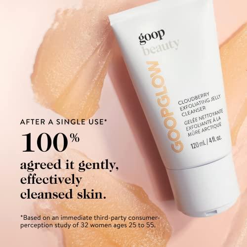 goop goop Beauty Exfoliating Jelly Cleanser | Face Wash to Cleanse, Smooth, & Brighten Skin | Light Citrusy-Vetiver Scent | 4 fl oz | Paraben and Silicone Free