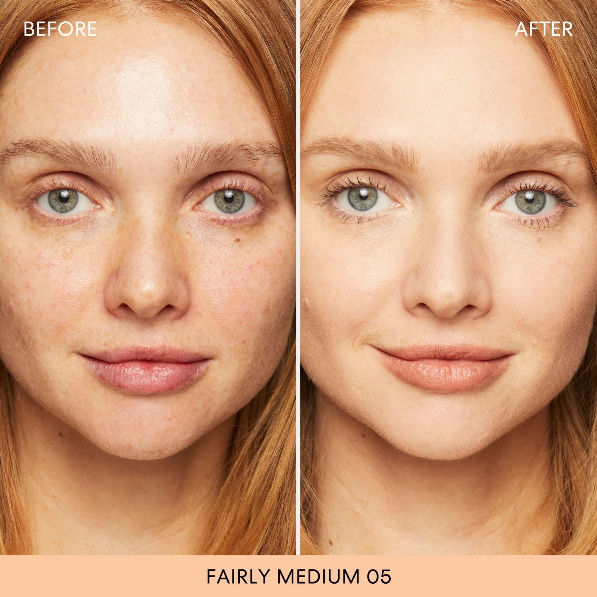 bareMinerals bareMinerals Original Loose Powder Foundation SPF 15, Lightweight Mineral Loose Powder Foundation Makeup, Buildable Coverage, Talc Free, Vegan (Fairly Medium 05)