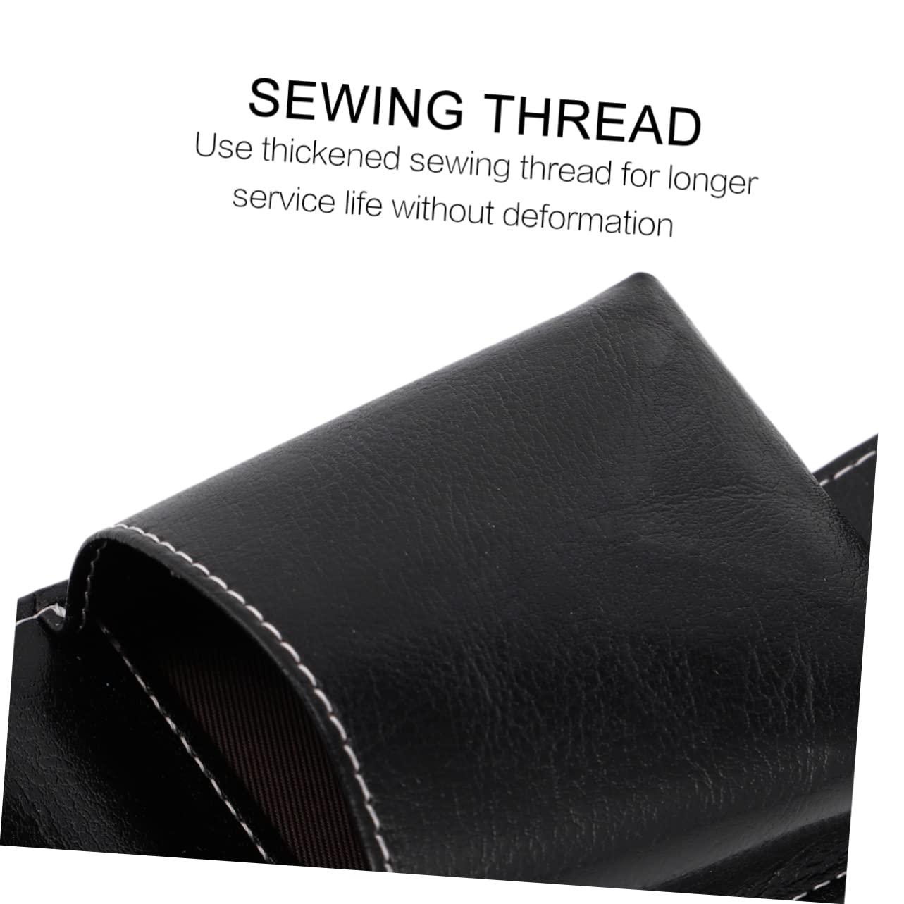 SOESFOUFU SOESFOUFU Leather Makeup Case Mirror Portable Travel Lipstick Pounch Holder for Women