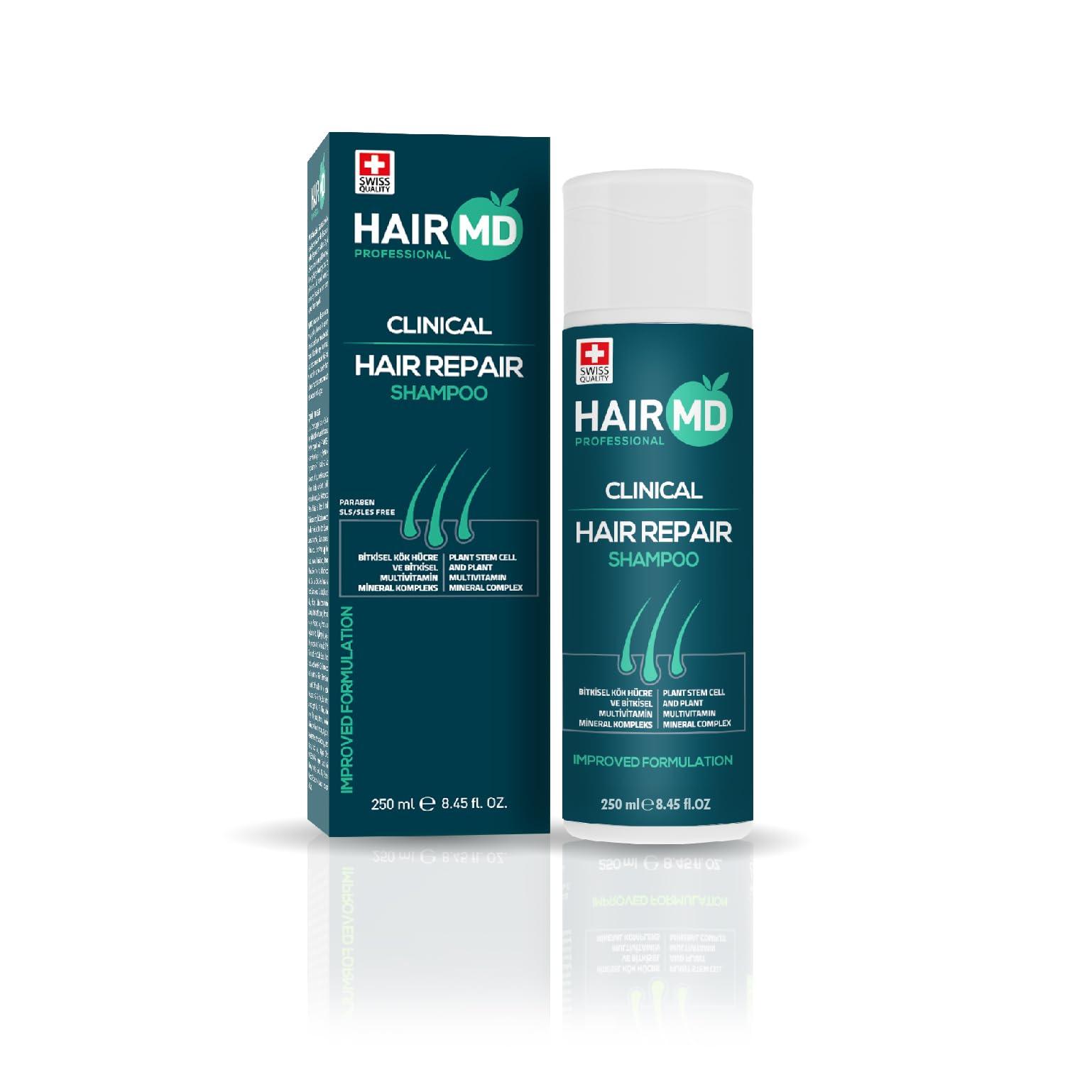 HairMD HairMD Transplant Clinical Repair Shampoo - Big Size 750ml - Advanced Regrowth Formula - Protects Post-Transplant Scalp, Exclusive Anti Hair Loss Shampoo. 25.36 fl OZ.