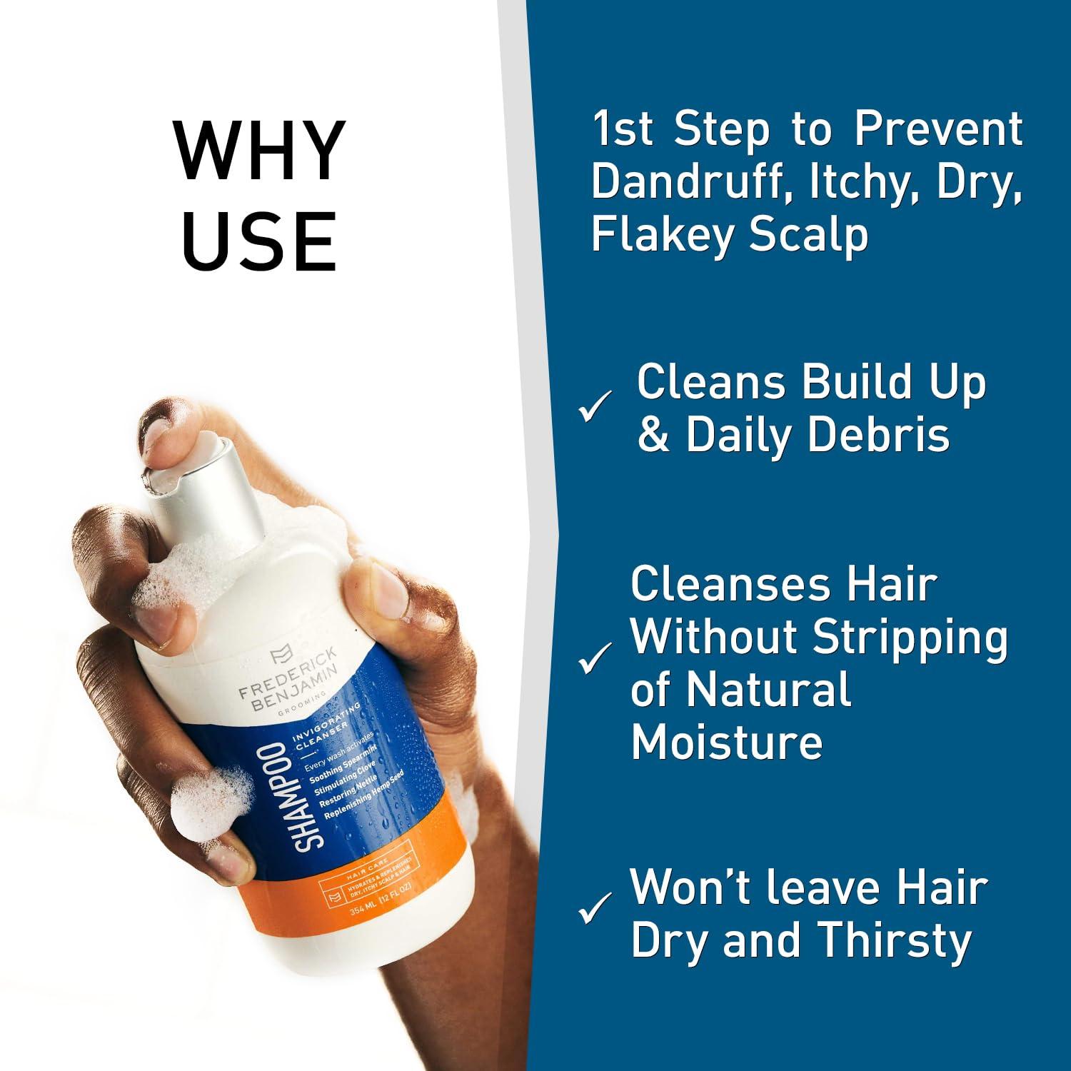 Frederick Benjamin Frederick Benjamin Shampoo, with Natural Oils, Cleanses & Hydrates Dry Scalp & Hair, 12oz