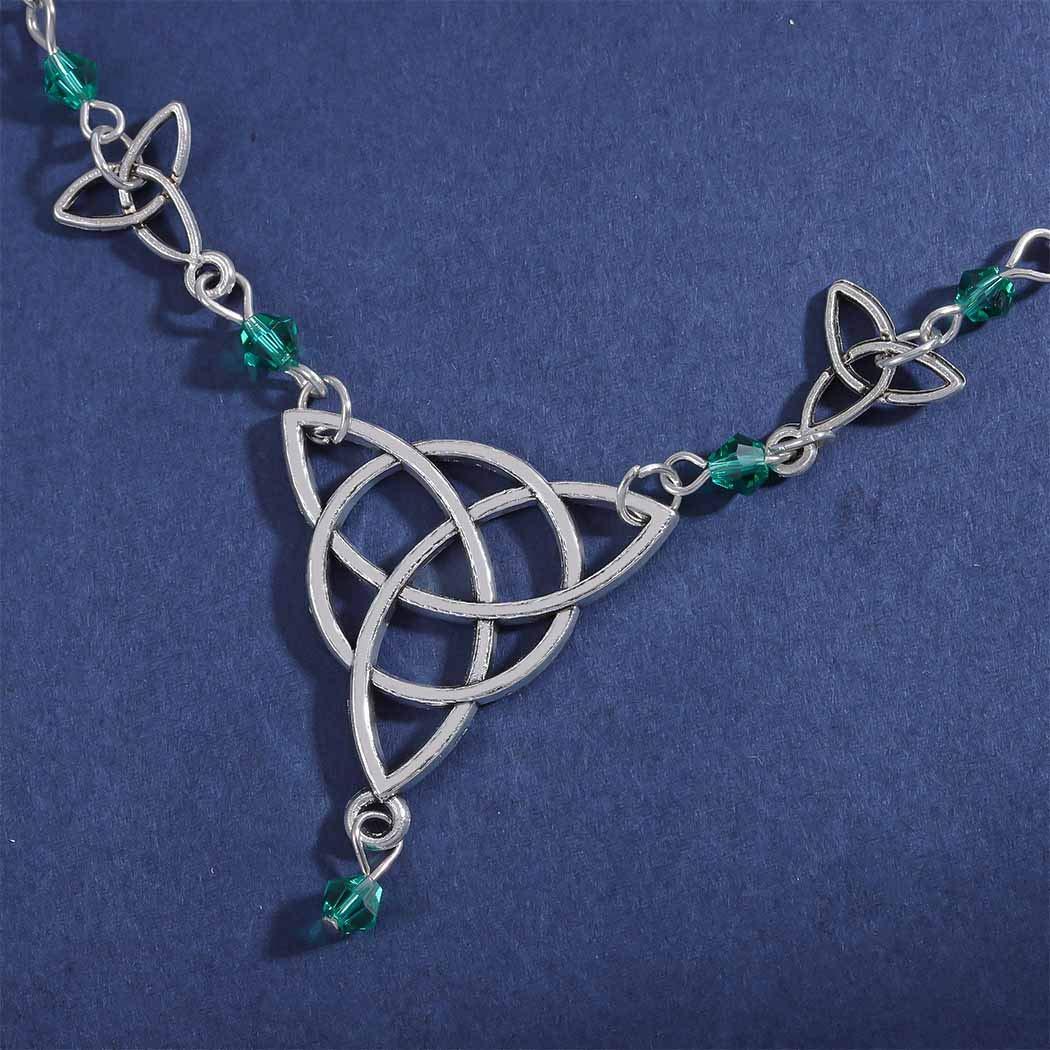 Bomine SHAMZBEST Bomine Boho Head Chain Crystal Hair Chain Forehead Festival Wedding Irish Headpieces Hair Acessories for Women and Girls (Green) (silver)