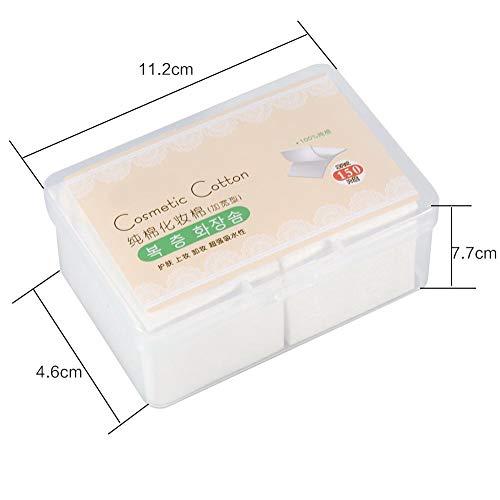 Asixx Cotton Pads, Cotton Pad,Asixx 150PCS Cosmetic Cotton Pads Facial Makeup Made of Pure Cotton without any Additives,ultra-thin design Suitable for skin Care, A Delicate Box for Storage