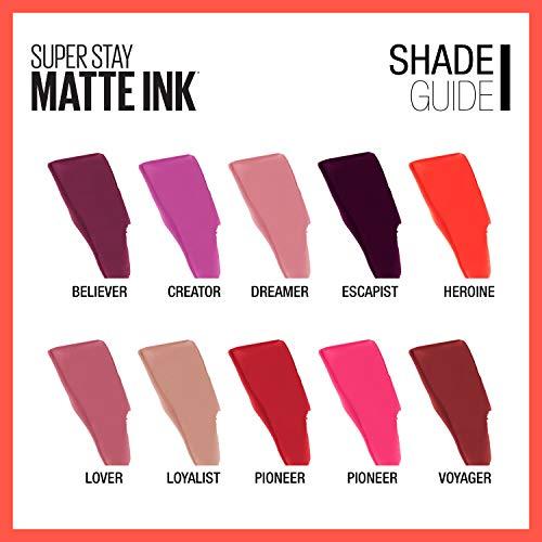 Maybelline New York Maybelline SuperStay Matte Ink Liquid Lipstick, Lover, Pack of 2
