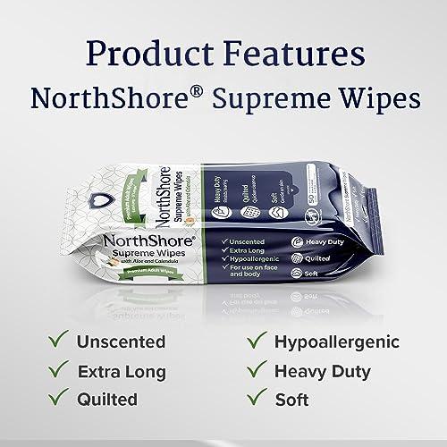 NorthShore NorthShore Supreme Heavy-Duty Quilted Wipes, X-Large, 9 x 13 in., 50 ct, 3-Pack