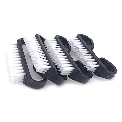 Suxgumoe Nail Brush,20 Pieces Black Handle Nail Cleaning Brushes Fingernail Brushes Hand Wash Brush for Toes and Nails Cleaning