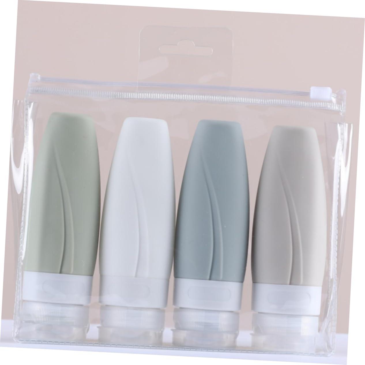 NOLITOY NOLITOY 3pcs Cosmetics Bottles Mini Washing up Liquid Travel Refillable Squeezable Bottles Travel Size Bottles Empty Subpackaging Bottles Silicone Refillable Bottles Lotion Bottles