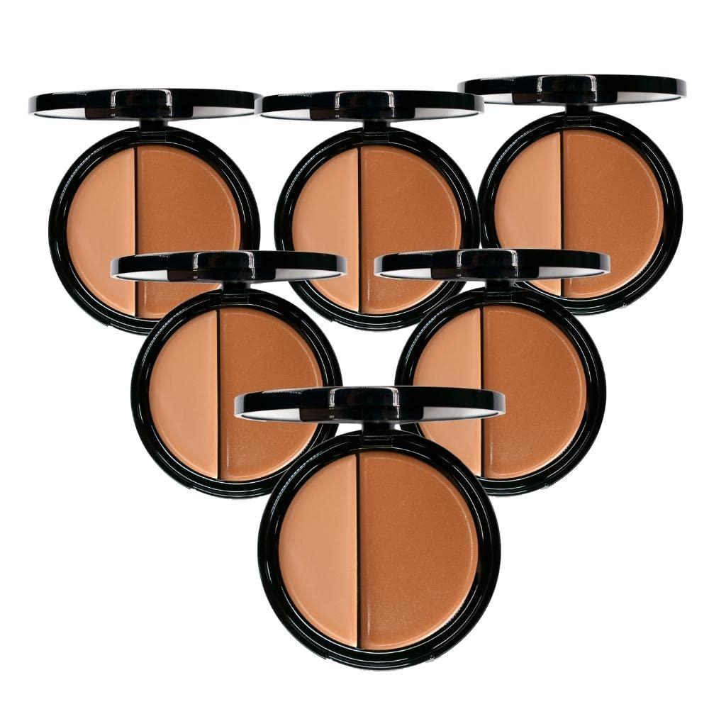 EVE PEARL EVE PEARL HD Dual Foundation Full Coverage Foundation Set Long Lasting Everyday Non Greasy Lightweight Texture Makeup Set 3,6,12 Value Packs (Pack of 6, Tan)
