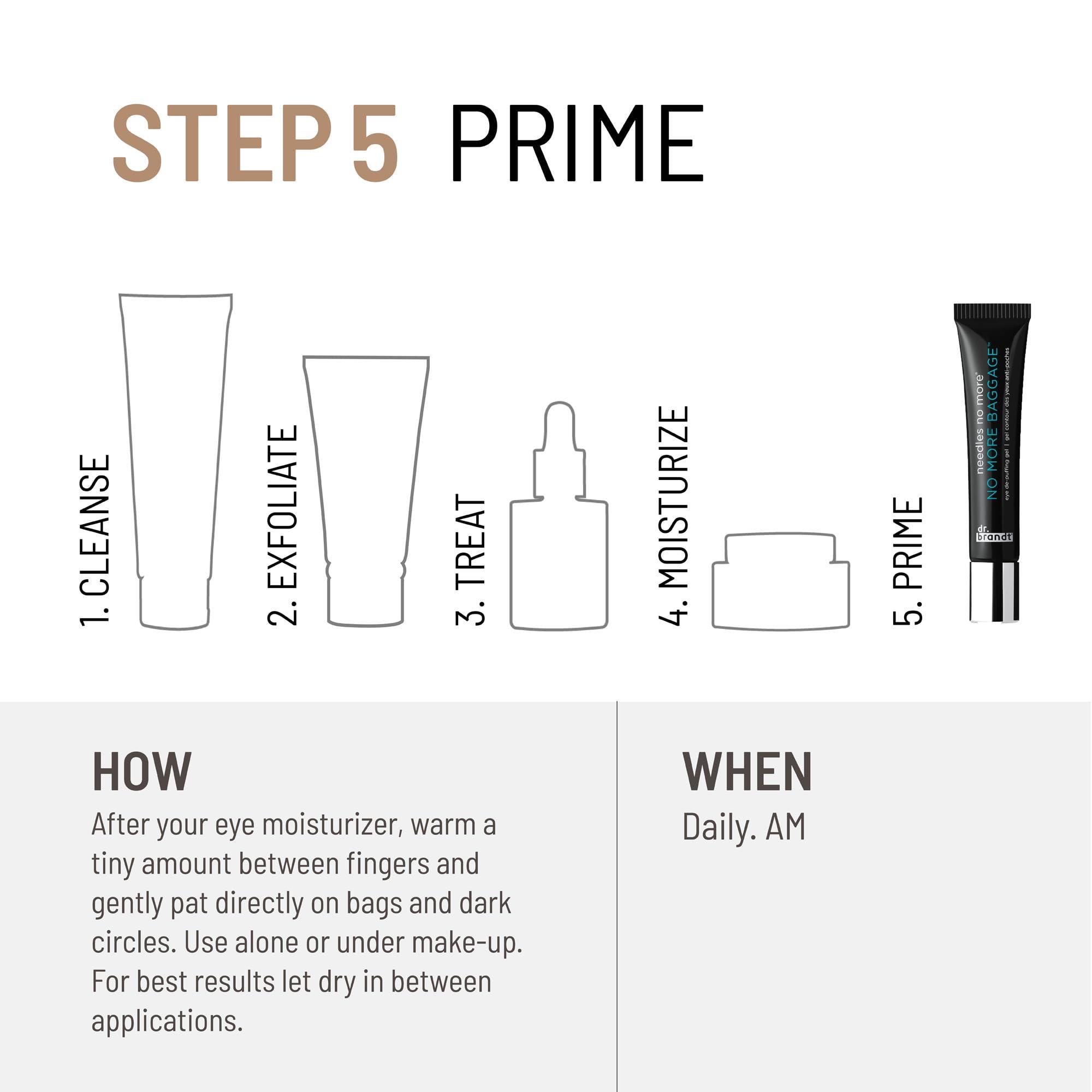 Dr. Brandt Skincare Dr. Brandt Skincare needles no more NO MORE BAGGAGE eye de-puffing gel TRAVEL SIZE, 7 g.