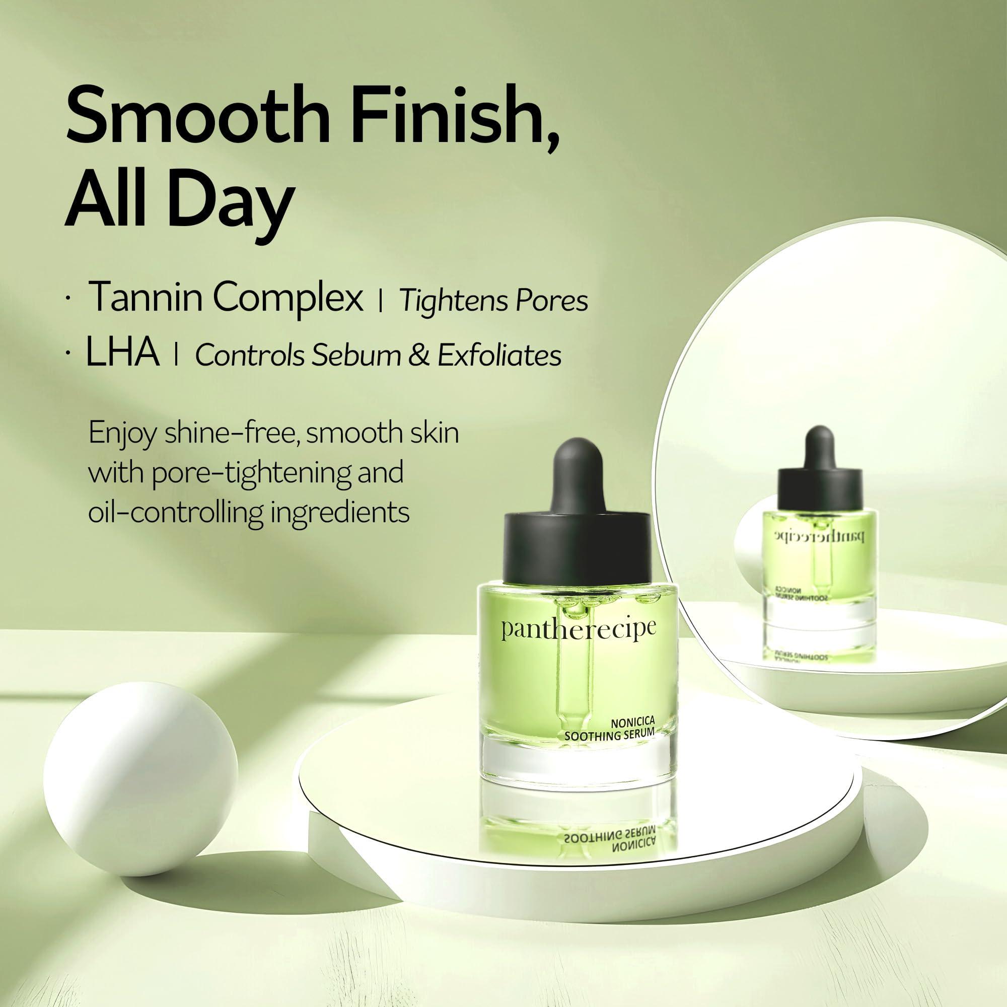 PESTLO PESTLE + ROAD PESTLO Pantherecipe Nonicica Soothing Serum 1.01 fl oz 30ml - Korean Skincare for All Skin Type, Soothing, Nourishing, Pore Tightening, Sebum Control