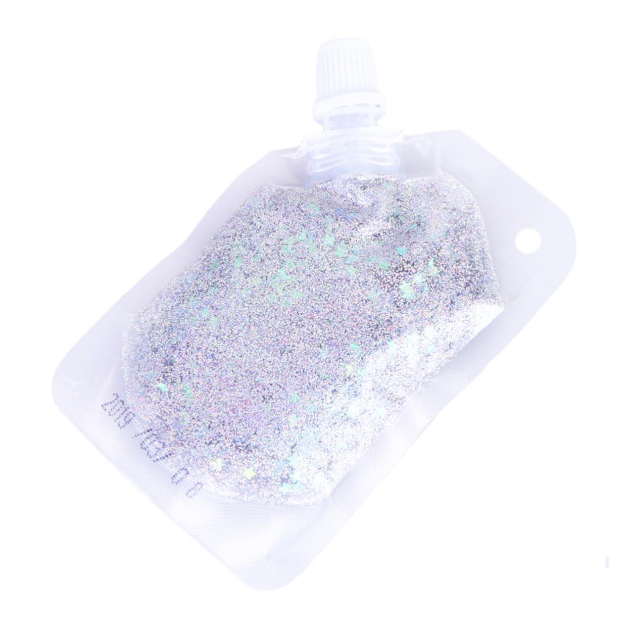 DOITOOL DOITOOL 2pcs 1 Sequins Gel for Face Chunky Glitter Gel Makeup Gel Nail Glitter Flakes Glitter Face Silver Face Glitter Face Gems for Festivals Hair Glitter Gel Hair Glitter Spray