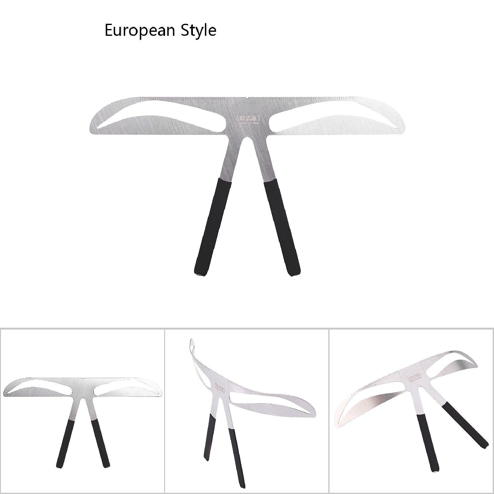 Tbest Eyebrow Ruler Stencil,Eyebrow Ruler Eyebrow Measure Balance Extension Ruler Eyebrow Shape Stencil European Style