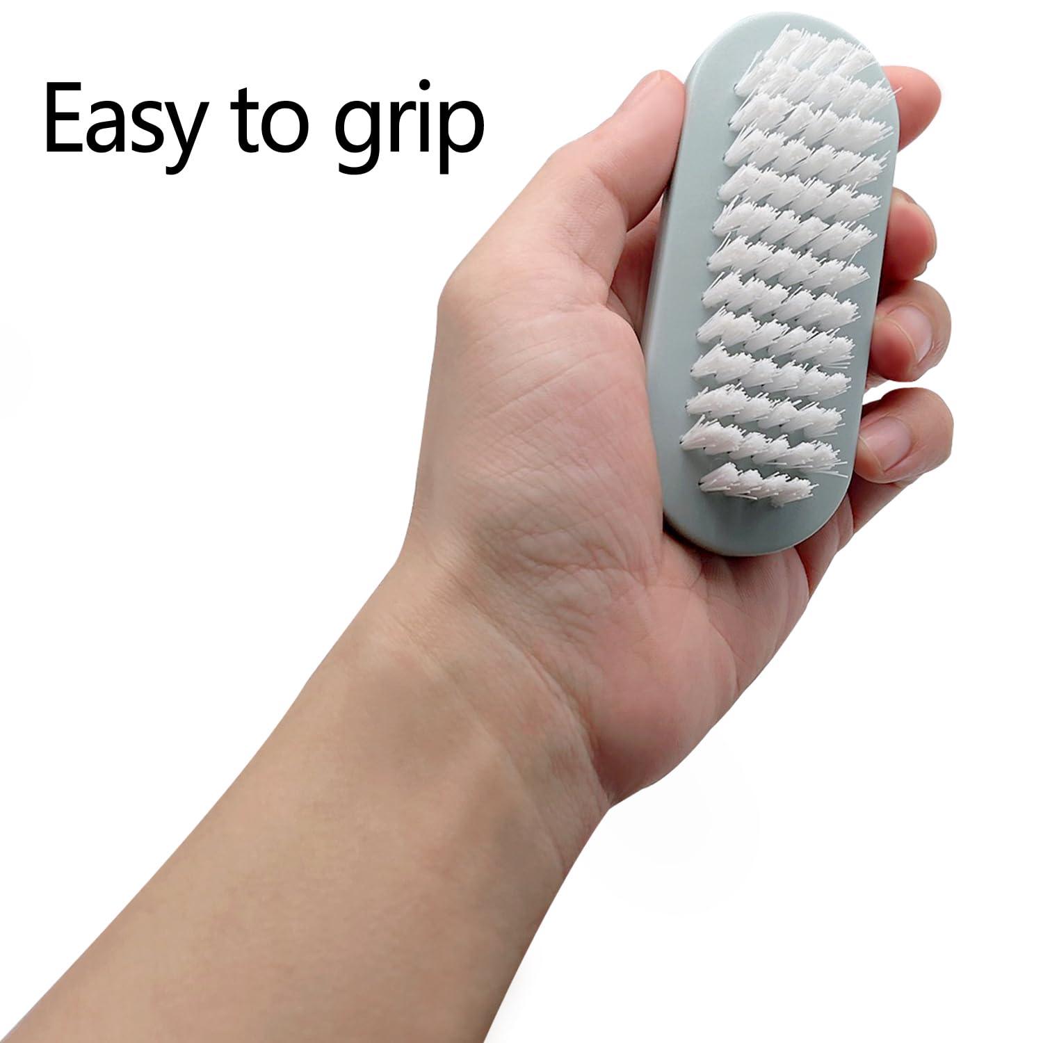 Ylijxqc Nail Brush for Cleaning Fingernails Two Sided Hand Fingernail Scrub Brush Soft Stiff Bristles Nail Scrubber Brushes for men women kids,4 PCS