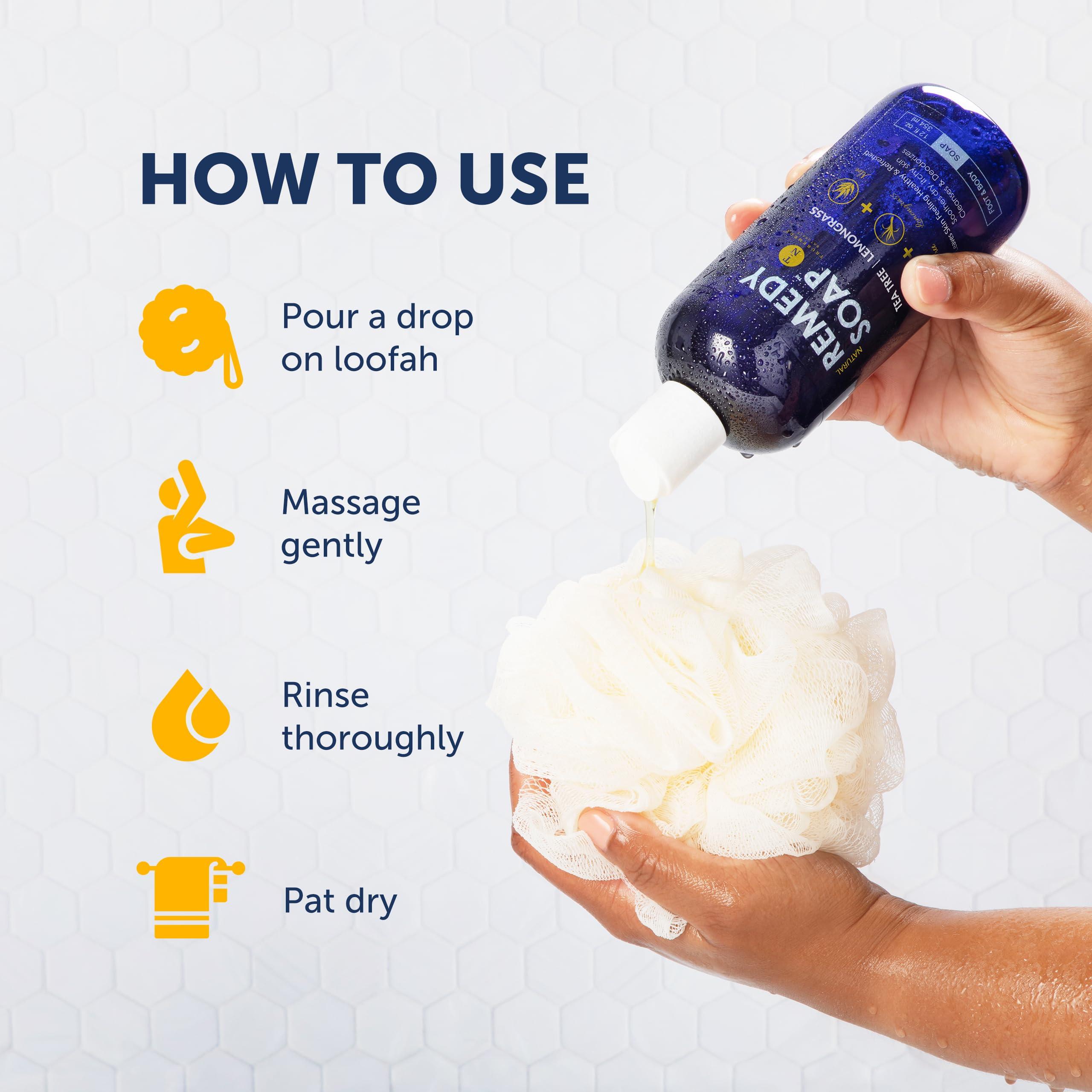 Truremedy Naturals Truremedy Naturals Tea Tree Oil and Lemongrass Body Wash - Body Wash and Helps Skin Irritations - Tea Tree and Lemongrass Soap Body Wash (1 pk, 12 oz)