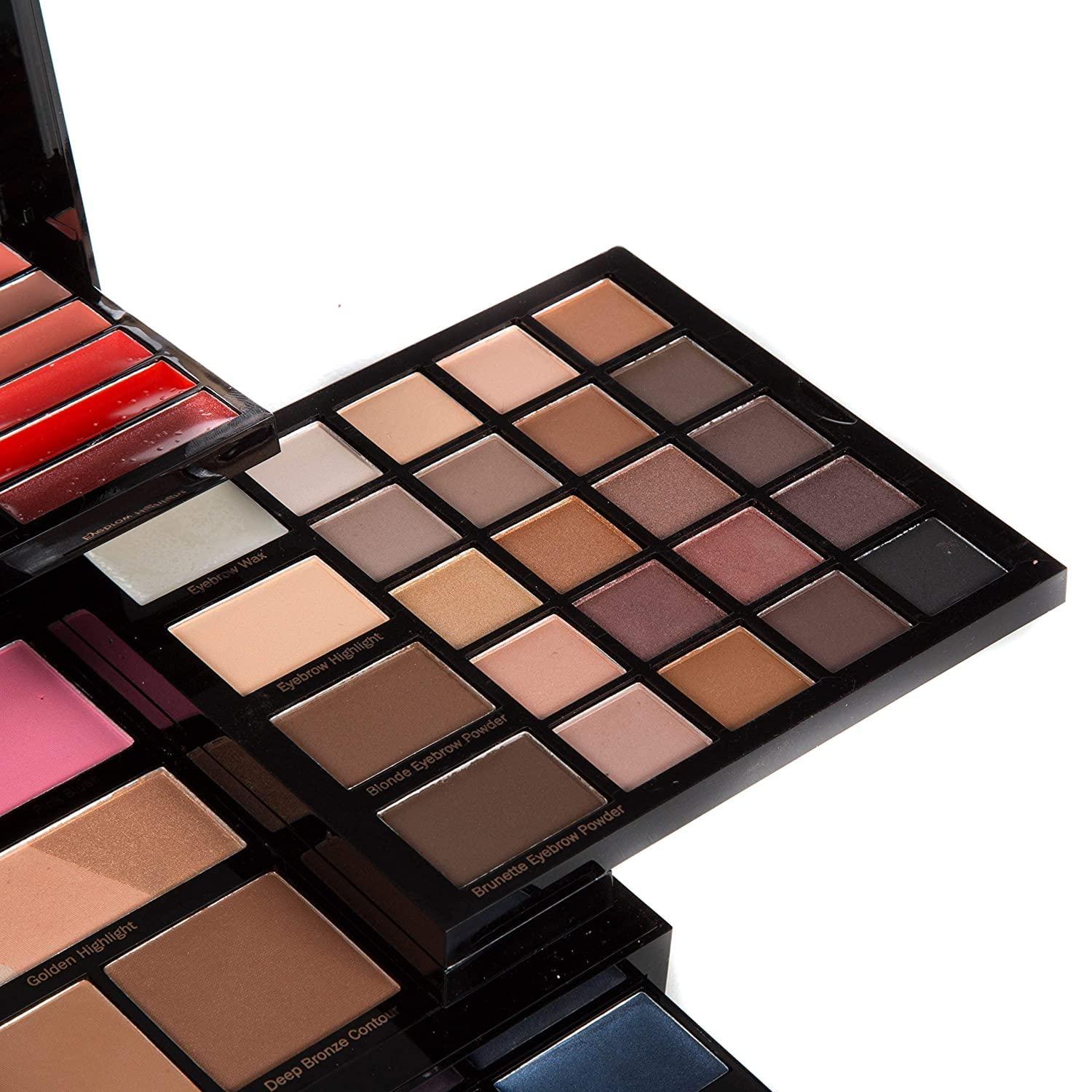 Profusion Cosmetics Profusion Cosmetics - Pro Elevation Kit - Starter Makeup Artist Kit Eyeshadows Lip Shades Gel Eyeliners Highlighters Contour Bronzer Brow Powder Eyebrow Wax Eyebrow Highlighter Applicator Brushes